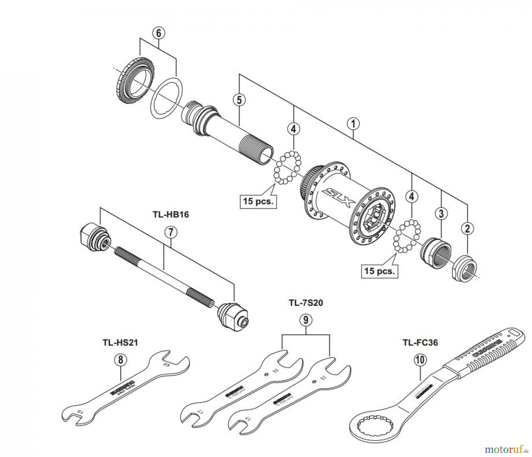  Shimano HB Hub - Vordere Nabe HB-M678