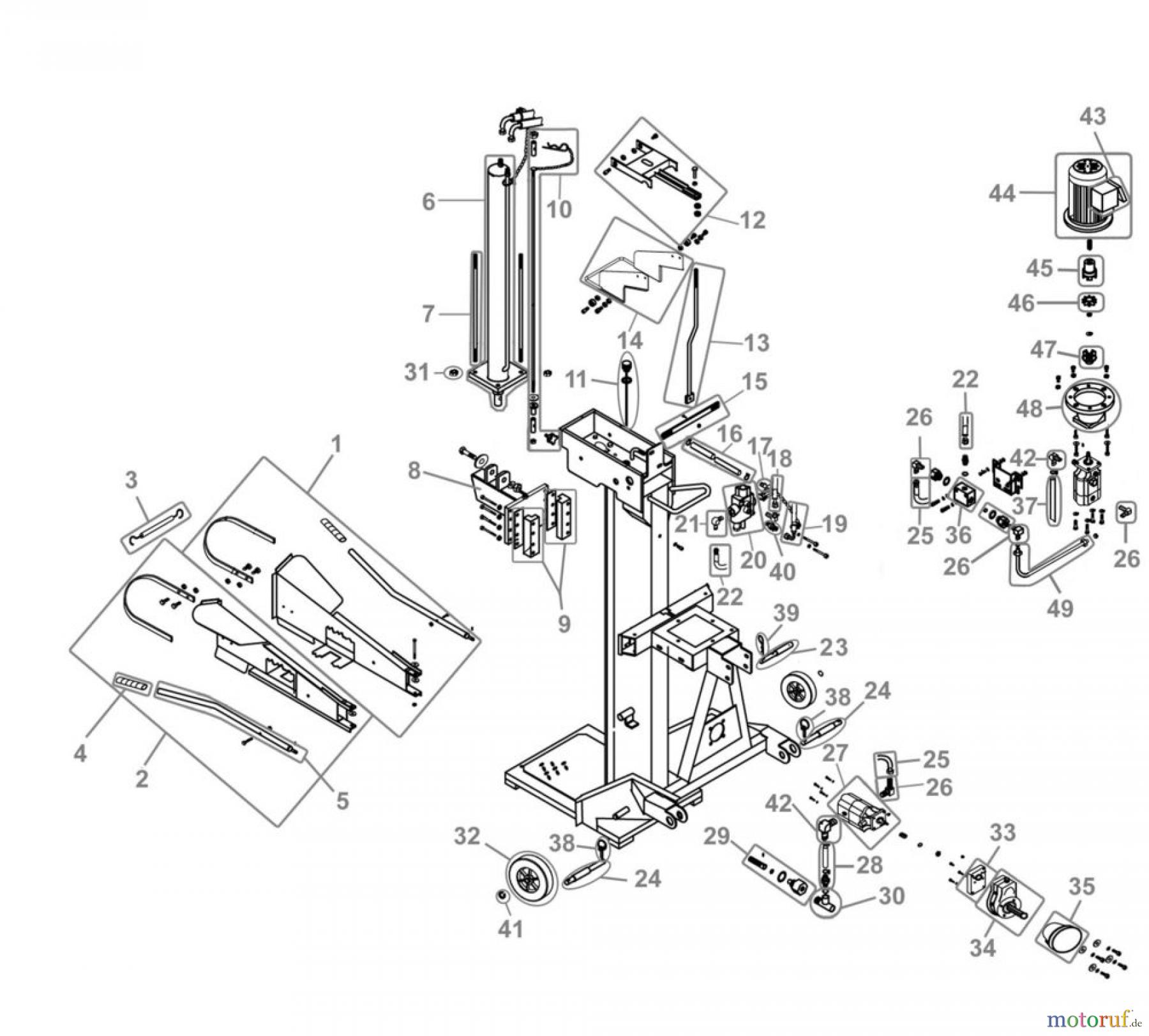  Güde Pro-Serie PRO-Brennholzbearbeitung Holzspalter über 10 t Spaltdruck HOLZSPALTER DHH 1100/15 TEZ - 02045 FSL02045-02 