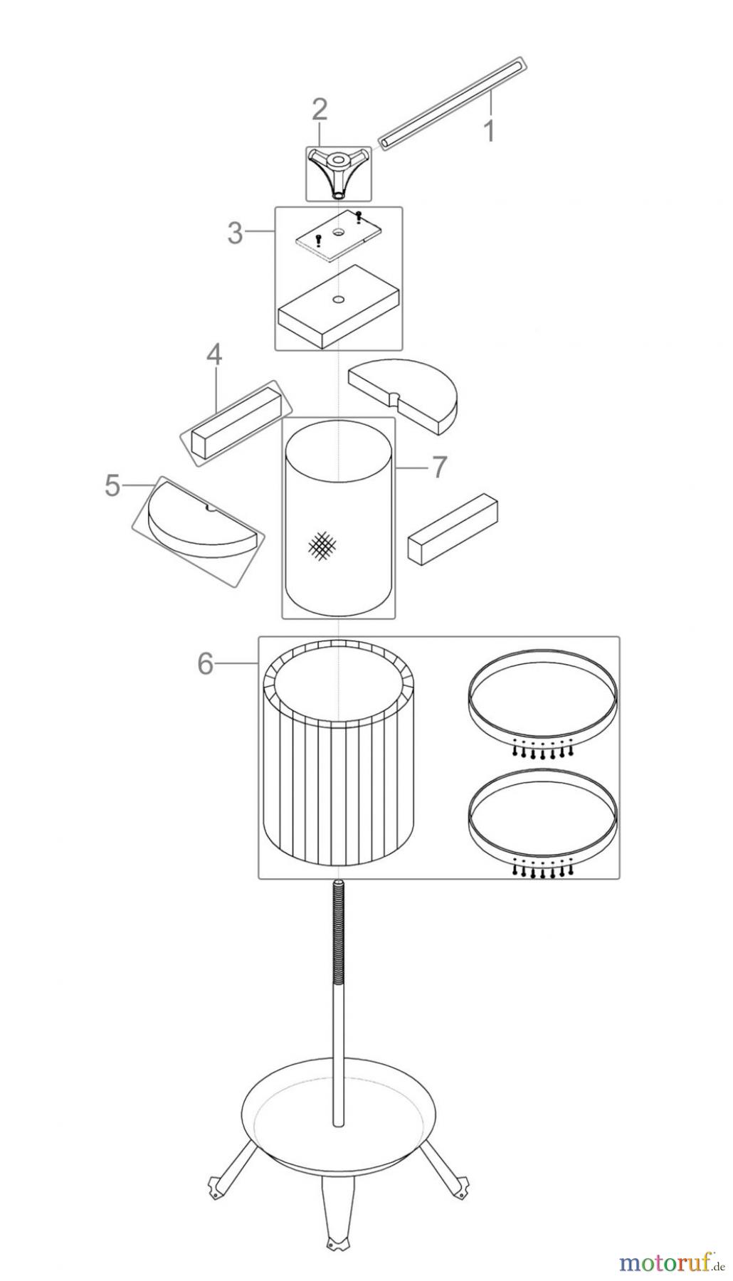  Güde Gartentechnik Obstverarbeitung Pressen OBSTPRESSE OP 12 - 30003 FSL30003-02