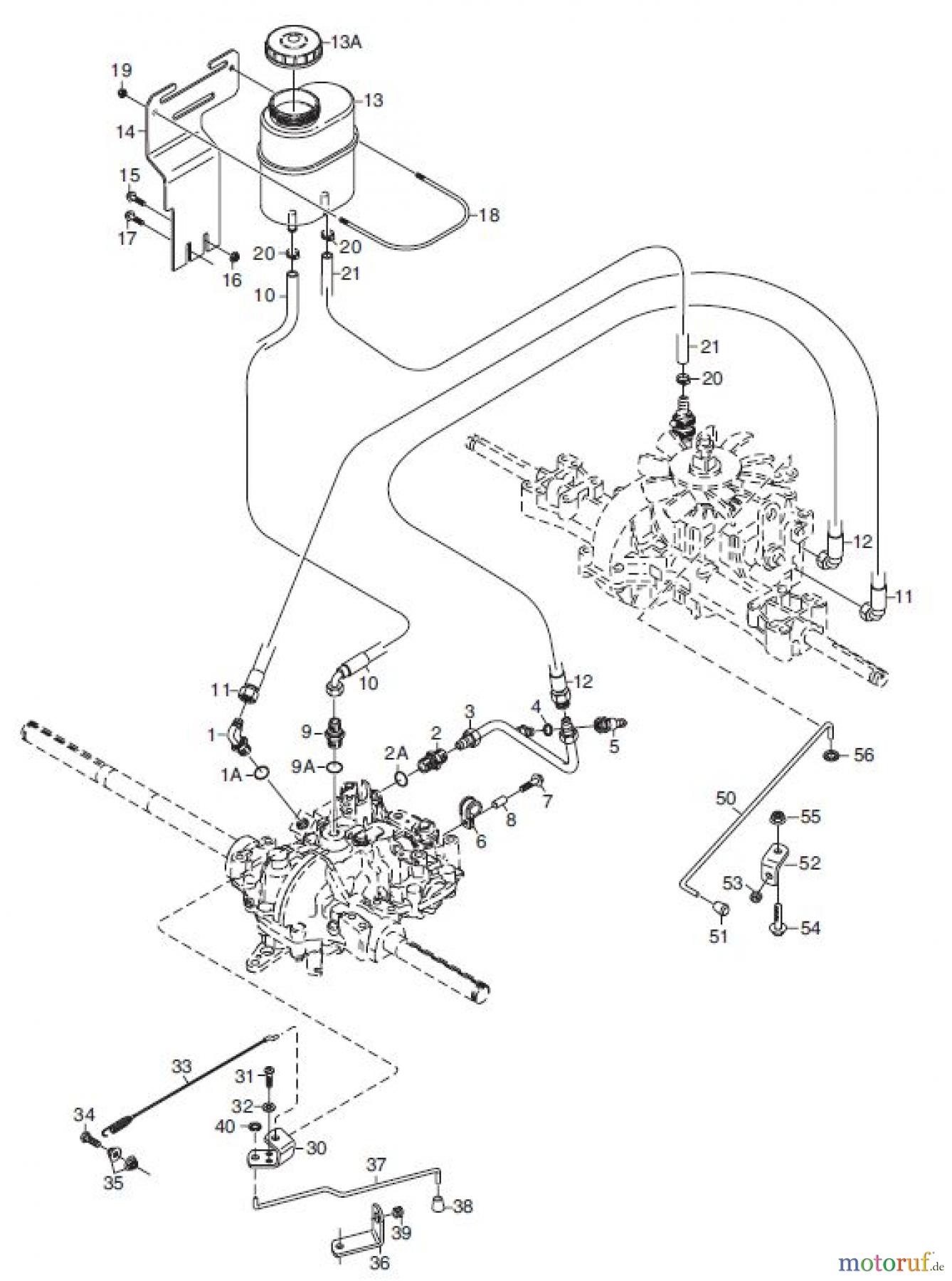  Global Garden Products GGP Frontmäher XK_XK4 SERIES 2008 XK4 160HD TRANSMISSION 4WD (hydraulische Teile)