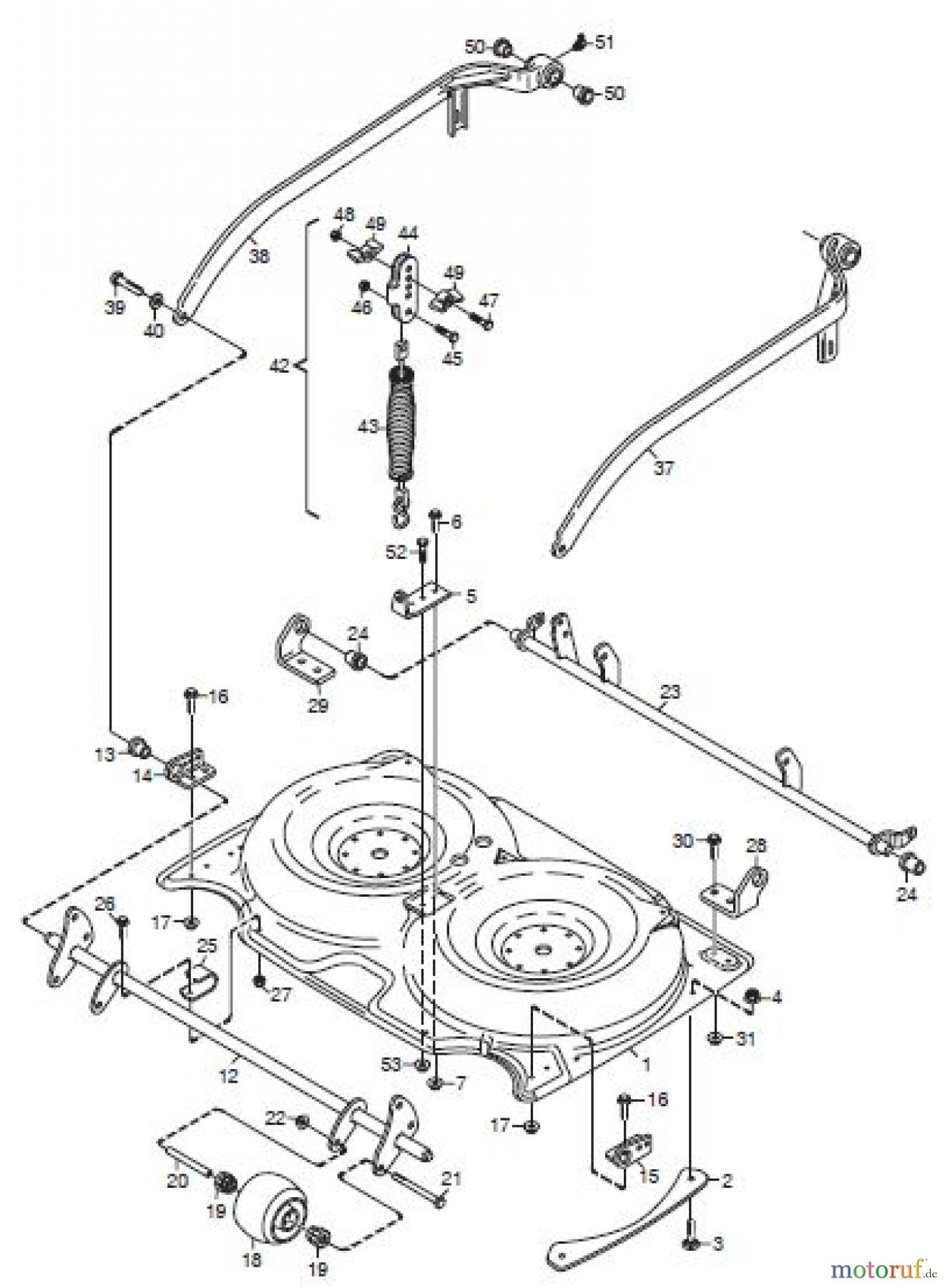 Global Garden Products GGP Frontmäher XM_Series 2006 FRONTMÄHWERK 92 MULCHING RAHMEN