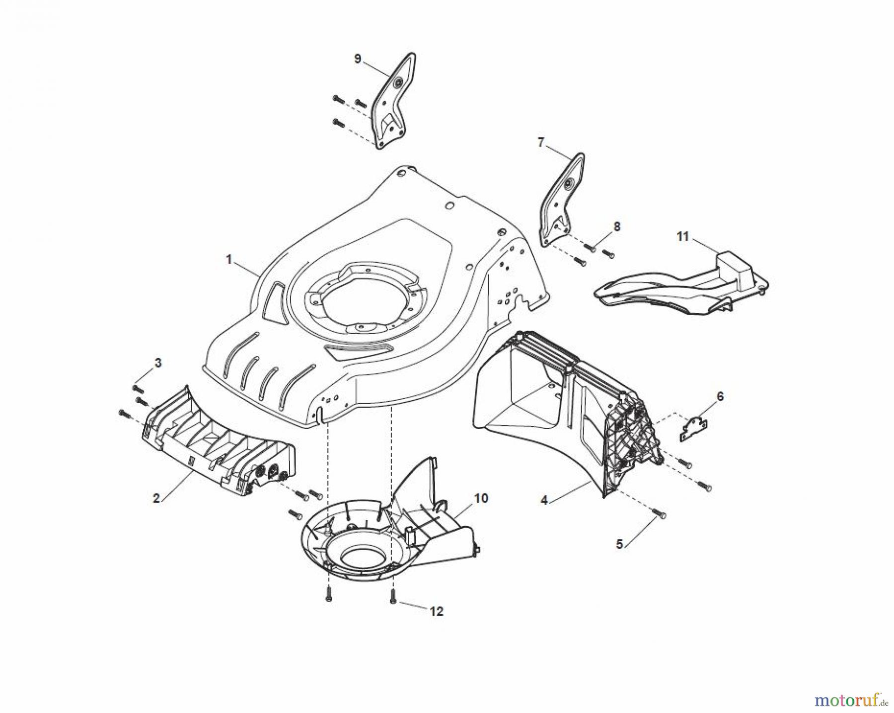  Global Garden Products GGP Rasenmäher Benzin Mit Antrieb 2017 CRL-CSL 484 WSE - CRL-CSL 484 WSQE Deck - CR