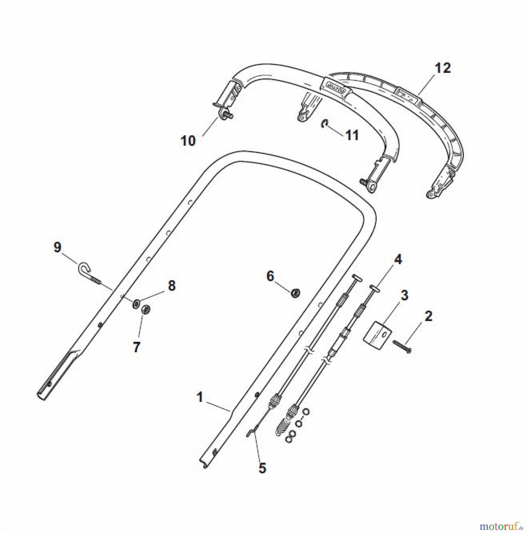  Global Garden Products GGP Rasenmäher Benzin Mit Antrieb 2017 NT 534 TR/E 4S - TRQ/E 4S Handle, Upper Part