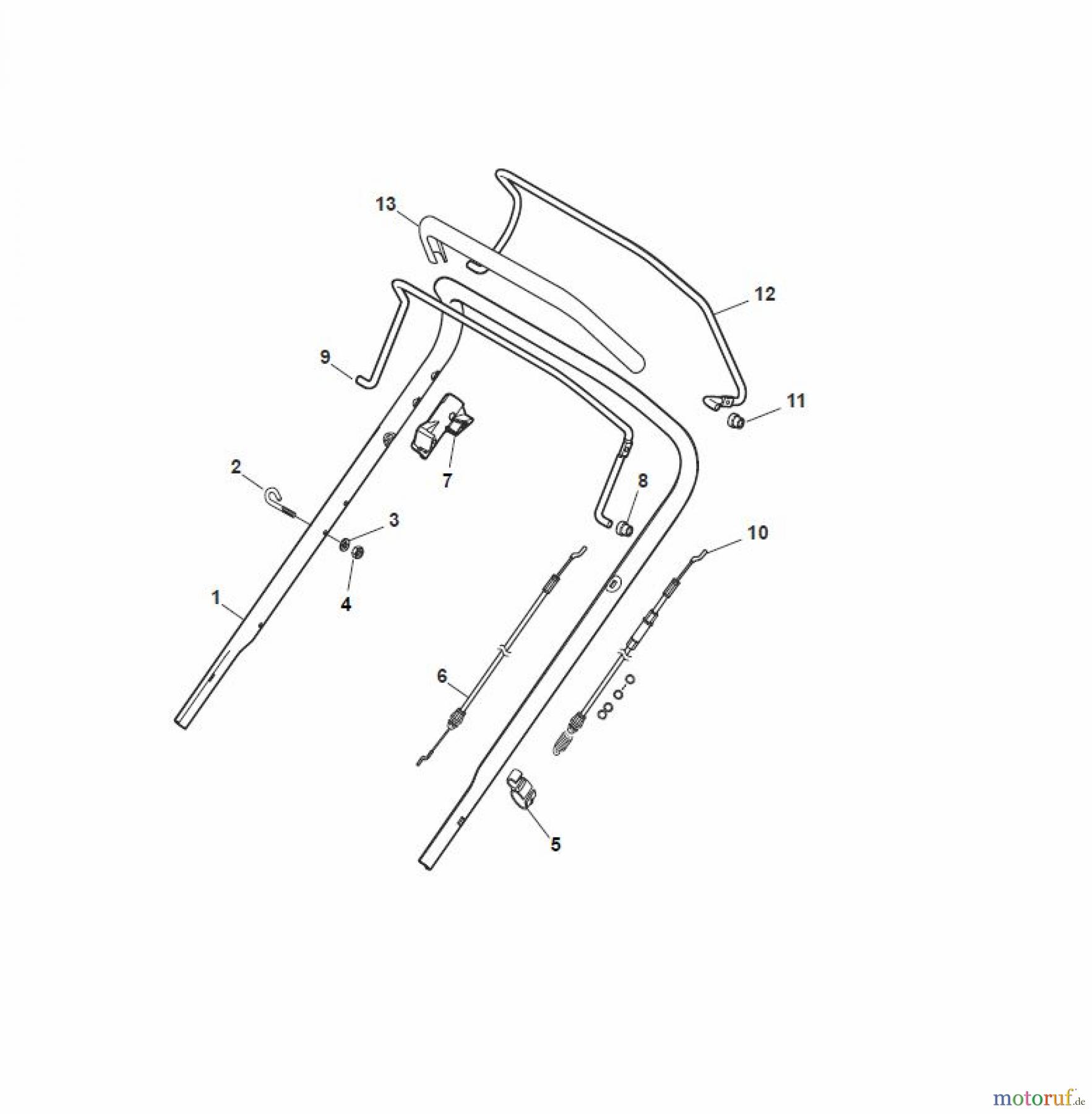  Global Garden Products GGP Rasenmäher Benzin Mit Antrieb 2017 NTL 534 TR/E 4S - TRQ/E 4S Handle, Upper Part - LUX