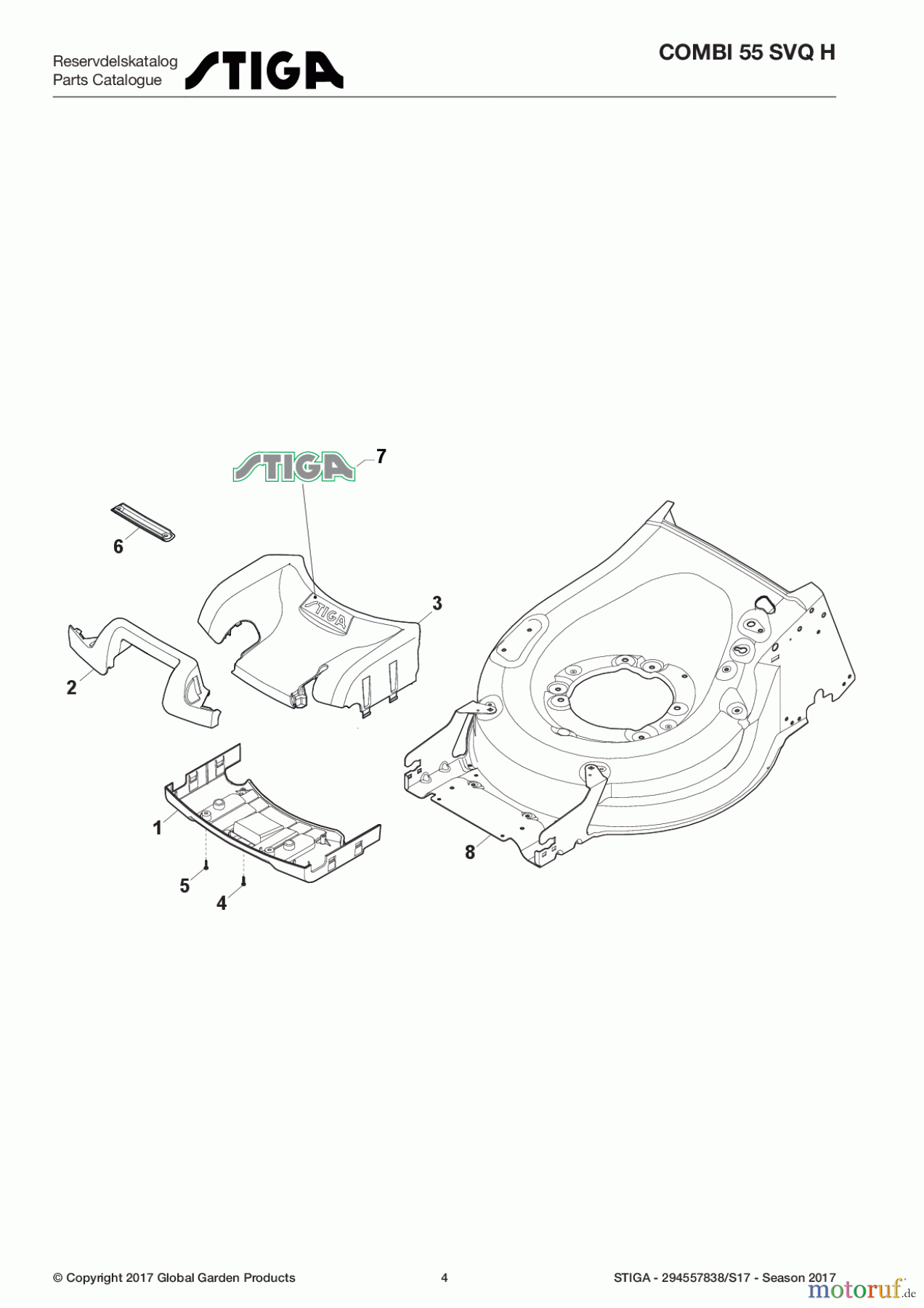  Stiga Rasenmäher Benzin Mit Antrieb 2017 COMBI 55 SVQ H 294557838/S17 - Season 2017 Mask