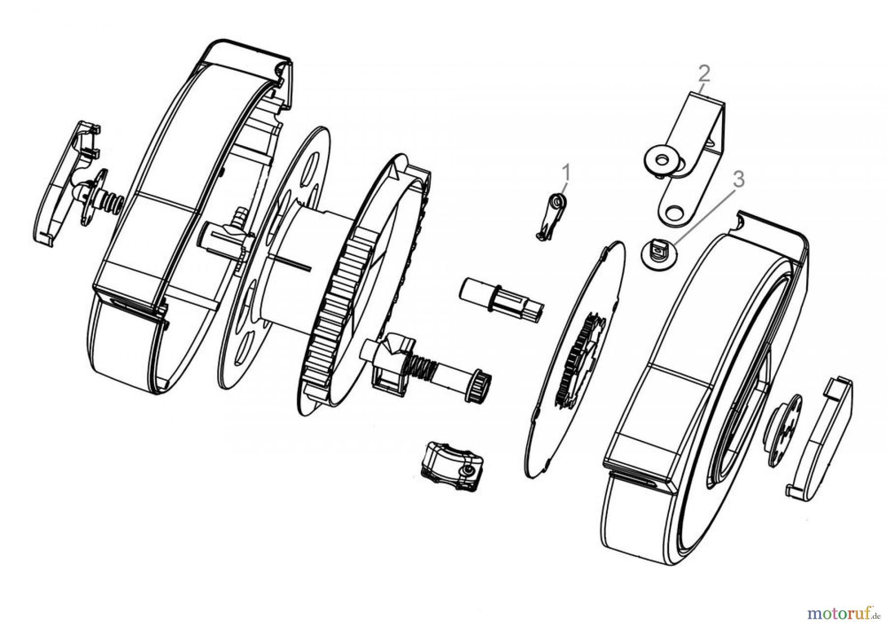  Güde Drucklufttechnik Druckluft Zubehör Schläuche Automatikschlauchtrommel 8 m - 02878 Ersatzteileversion  FSL02878-01