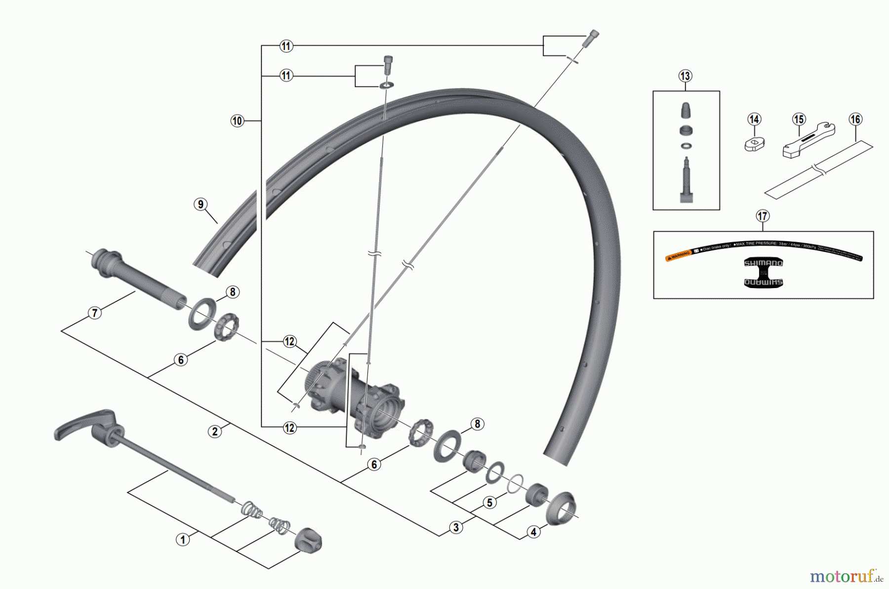  Shimano WH Wheels - Laufräder WH-M8000-TL-F-29 DEORE XT Front Wheel