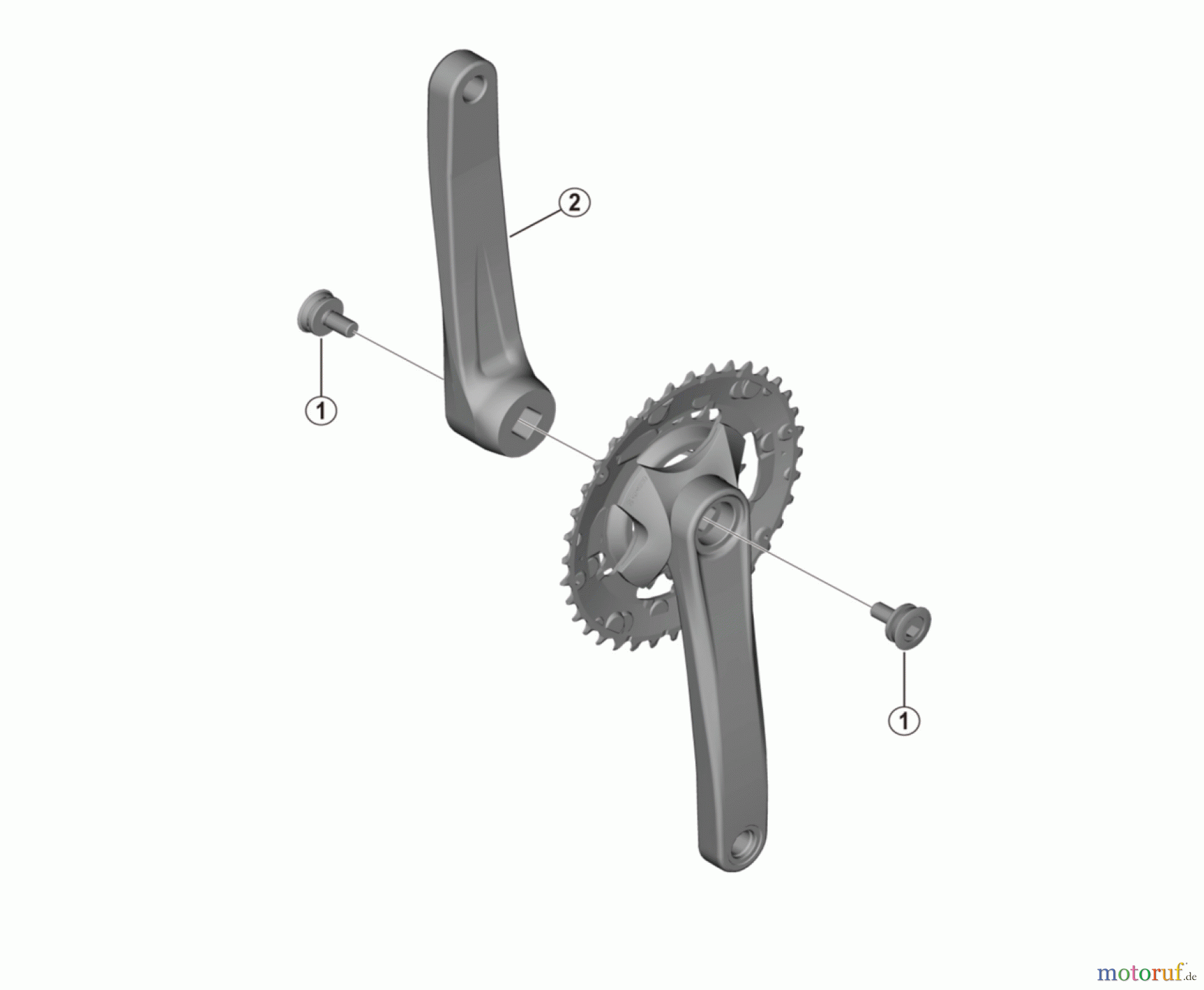  Shimano FC Front Chainwheel - Kurbelsatz, Vorderes Kettenblatt FC-M315-2 / FC-M315-B2  Crankset