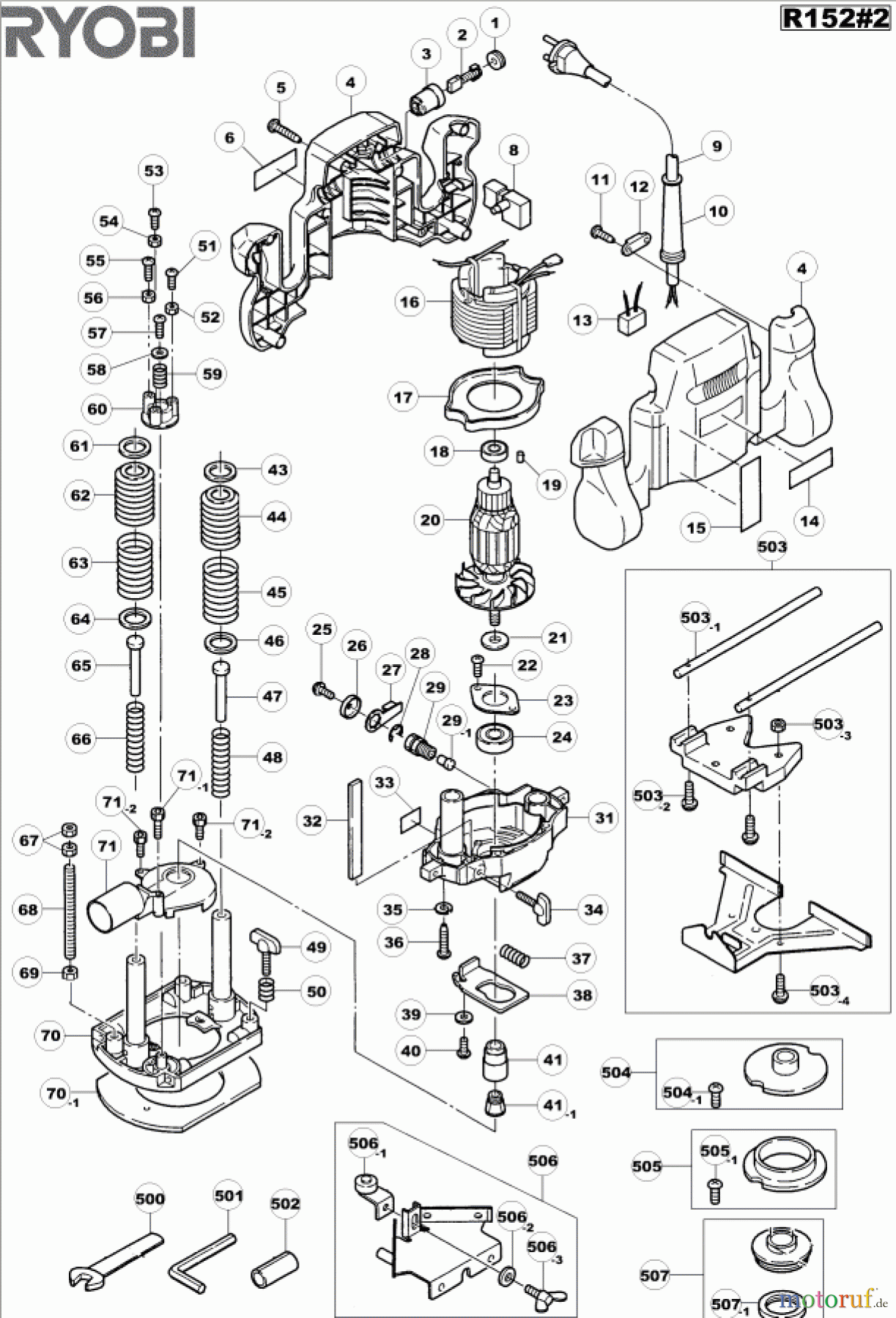  Ryobi Oberfräsen R152