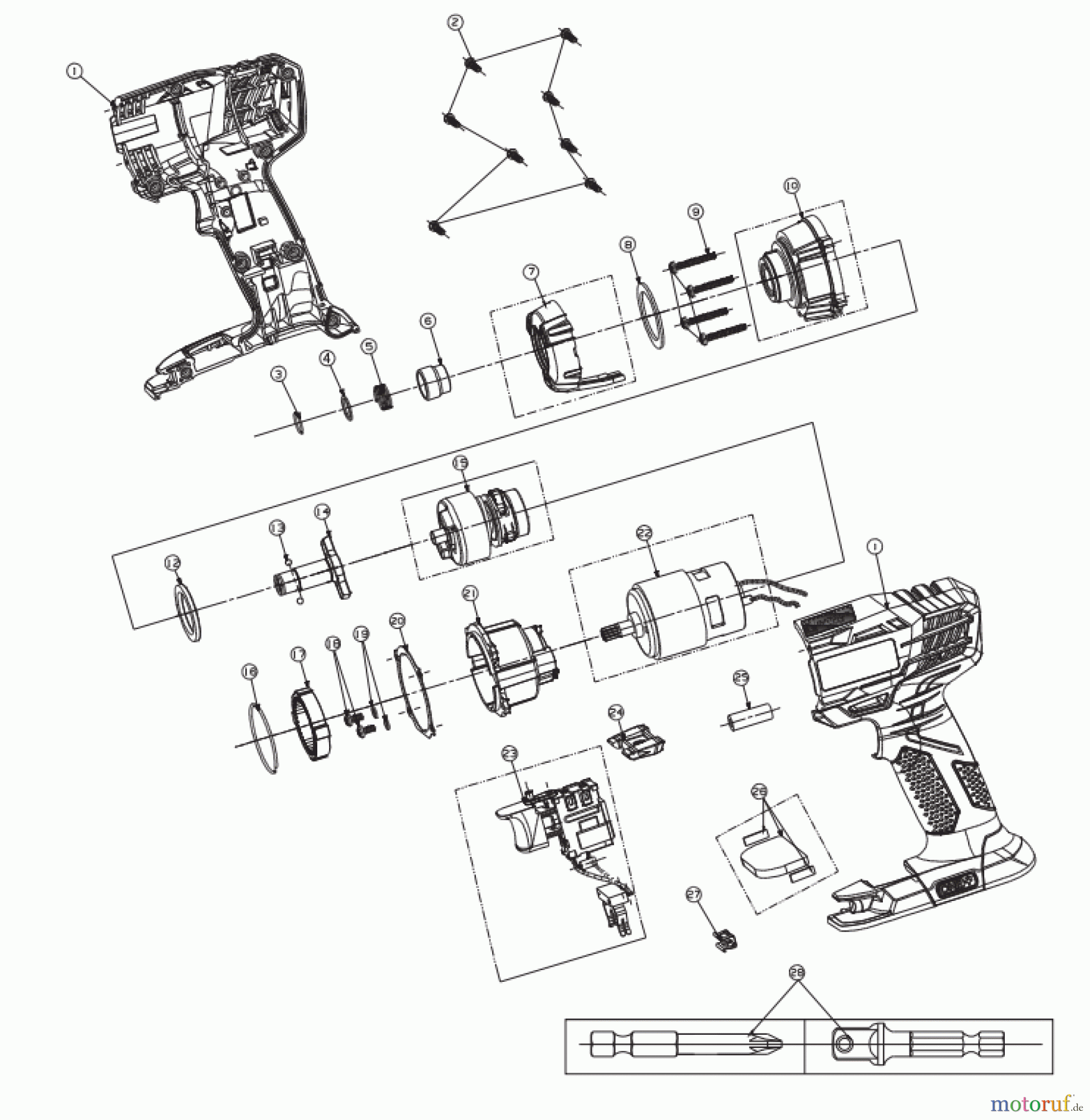  Ryobi (Schlag-)Bohrschrauber Schlagschrauber RID1801M  Seite 1