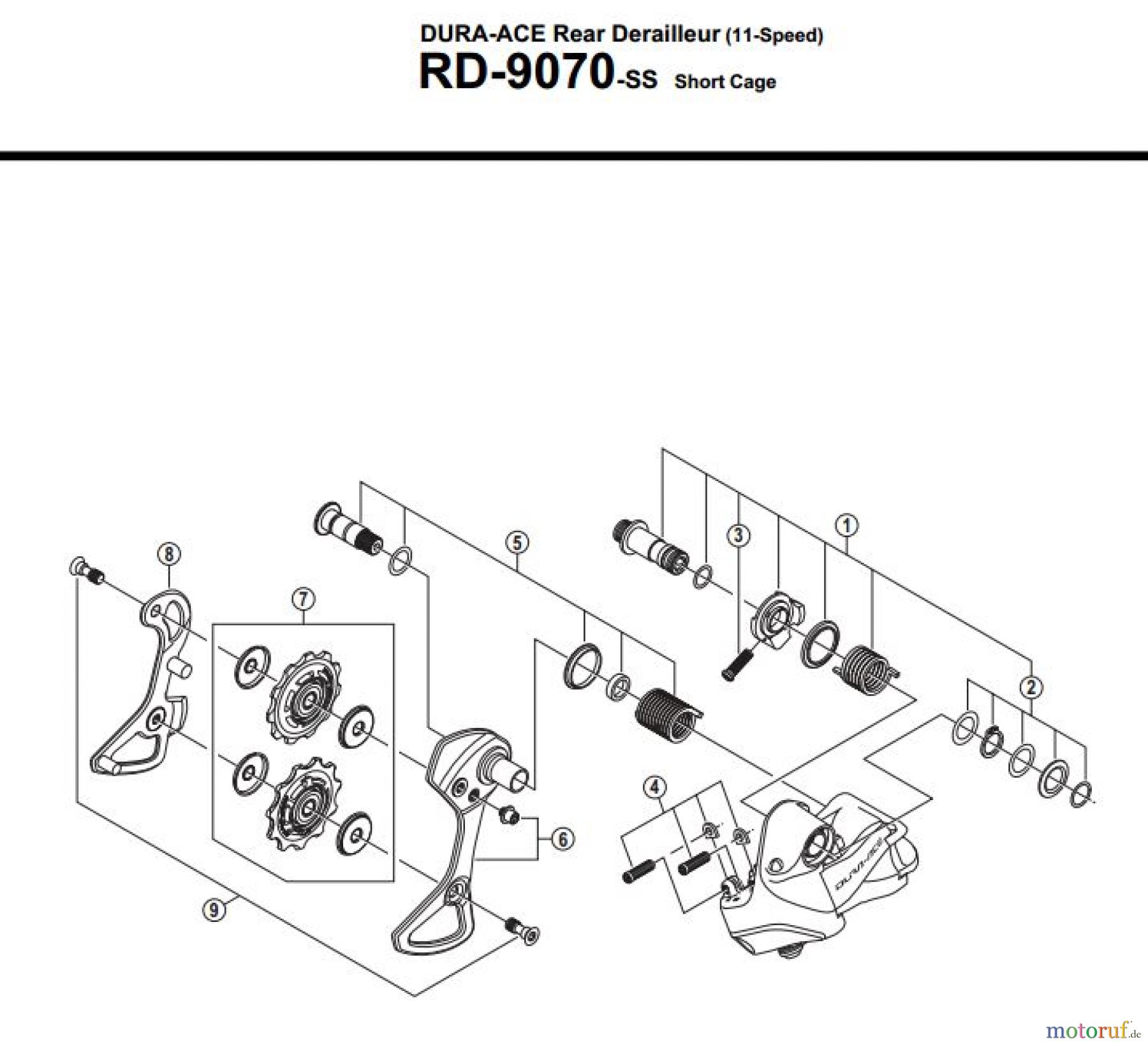  Shimano RD Rear Derailleur - Schaltwerk RD-9070-3442