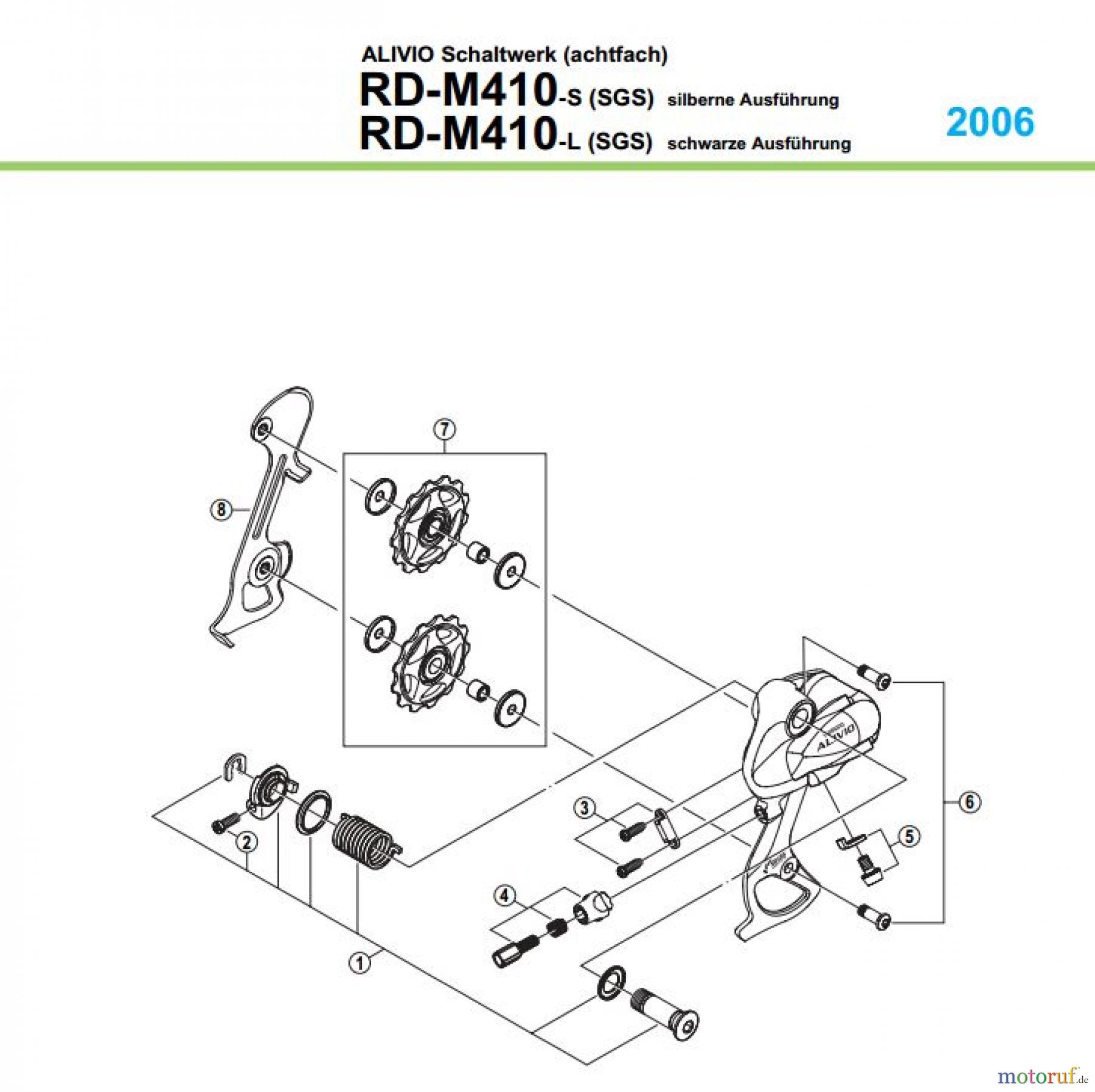  Shimano RD Rear Derailleur - Schaltwerk RD-M410-05