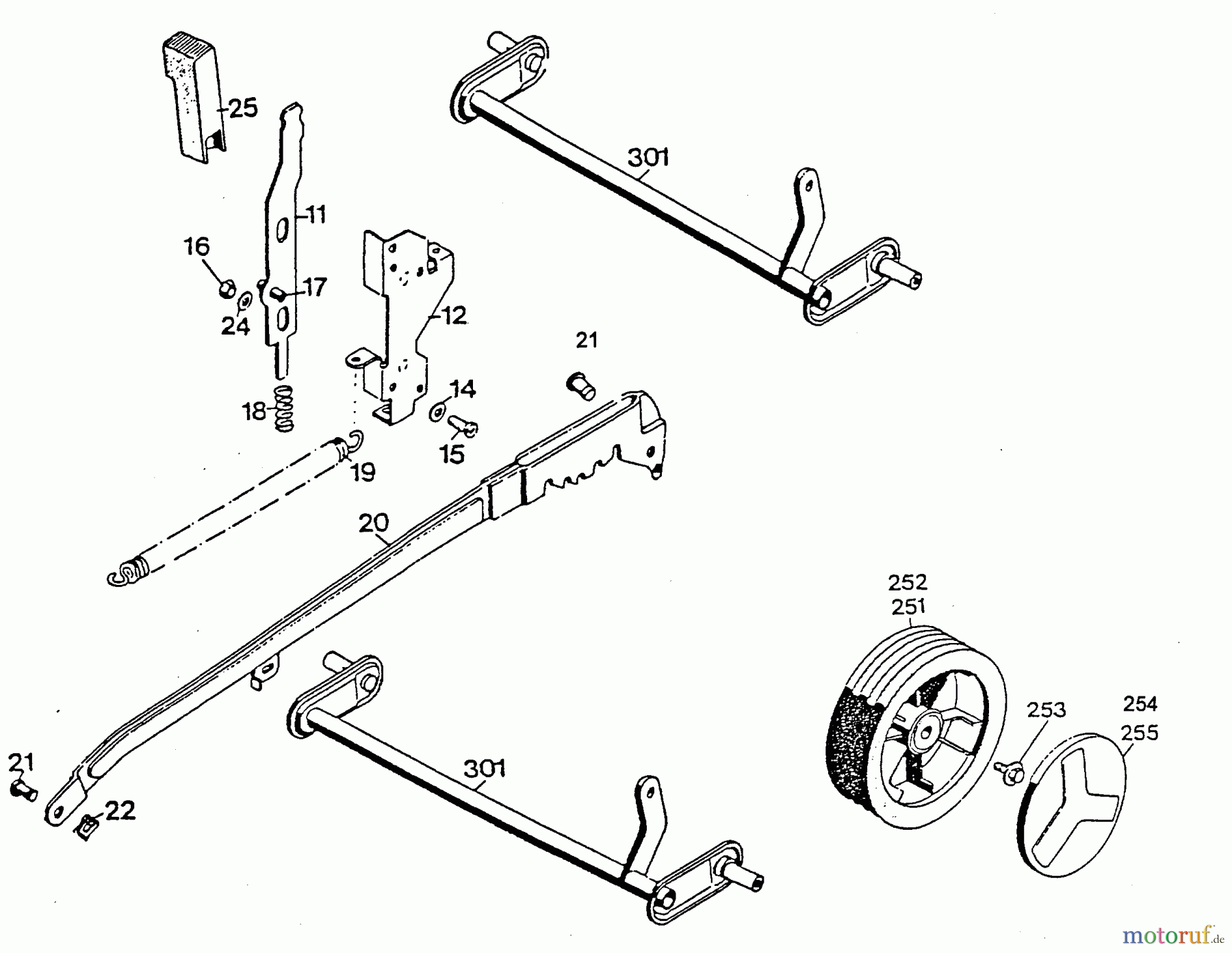  Wolf-Garten Elektromäher 6.42 E 4945080 Serie D  (1996) Höhenverstellung, Räder