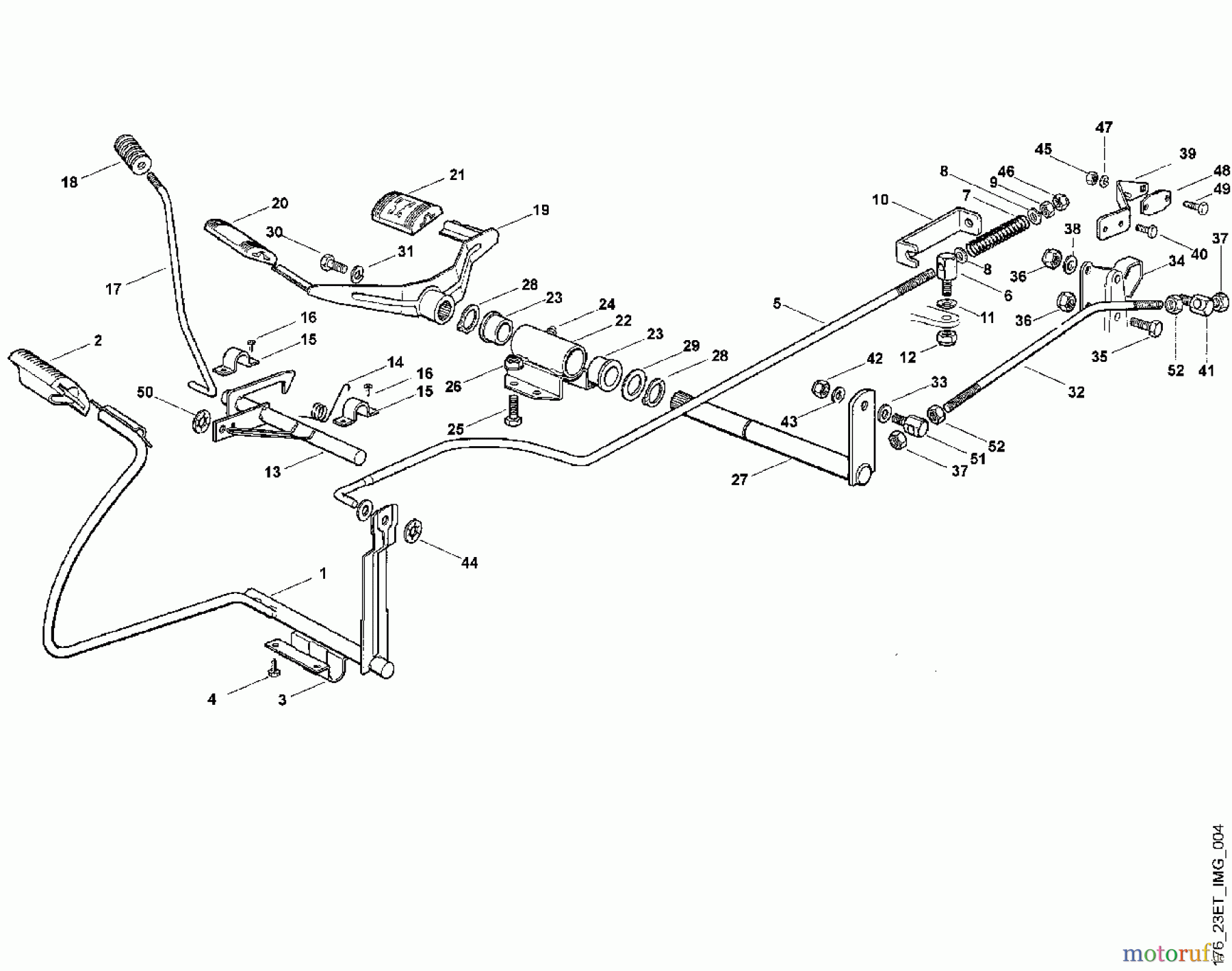  Viking Aufsitzmäher Aufsitzmäher MT 580 D - Bremse und Schalthebel