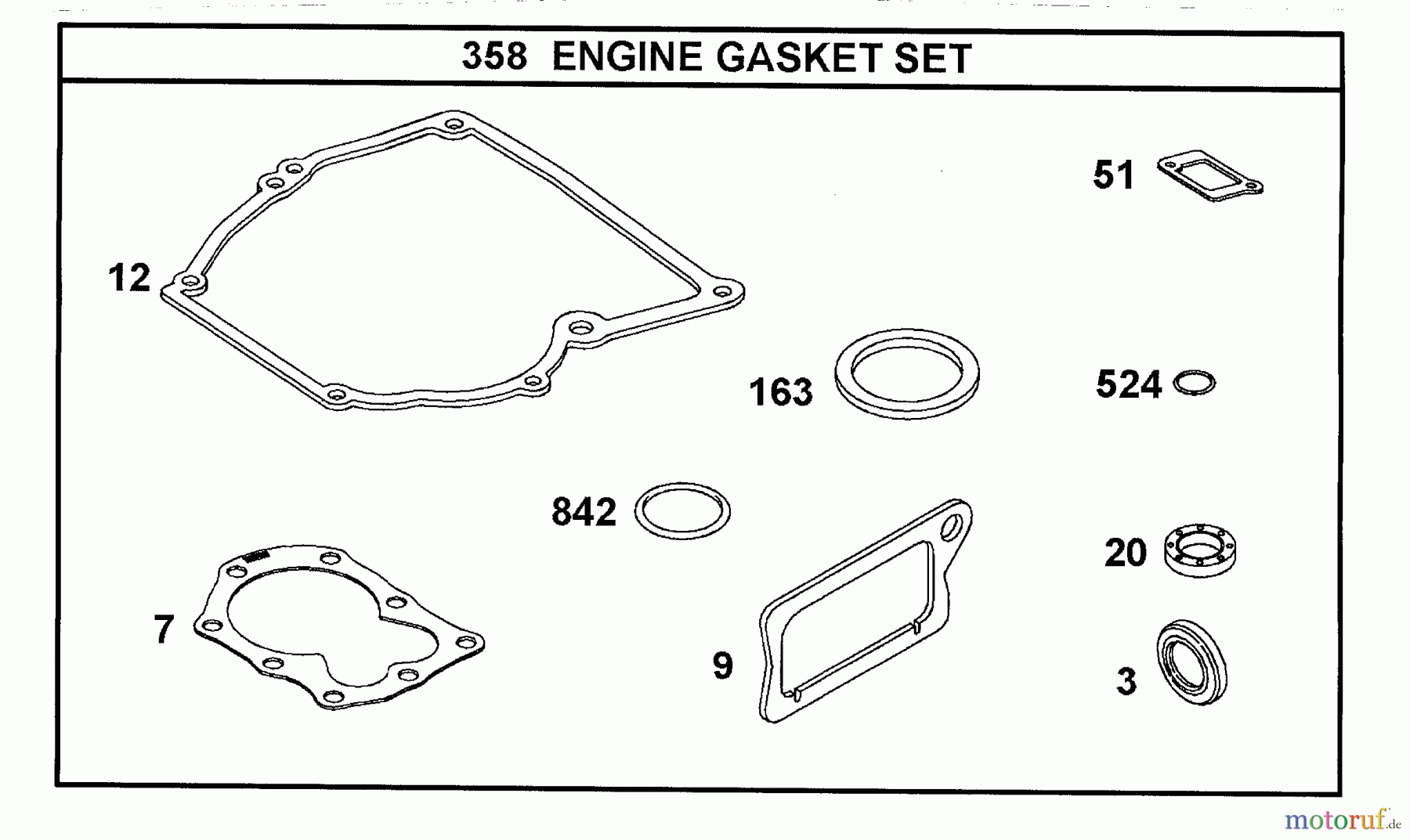Wolf-Garten Moteurs à essence Briggs&Stratton Quattro 40 KAT 2056050 (2001) Jeu de joints