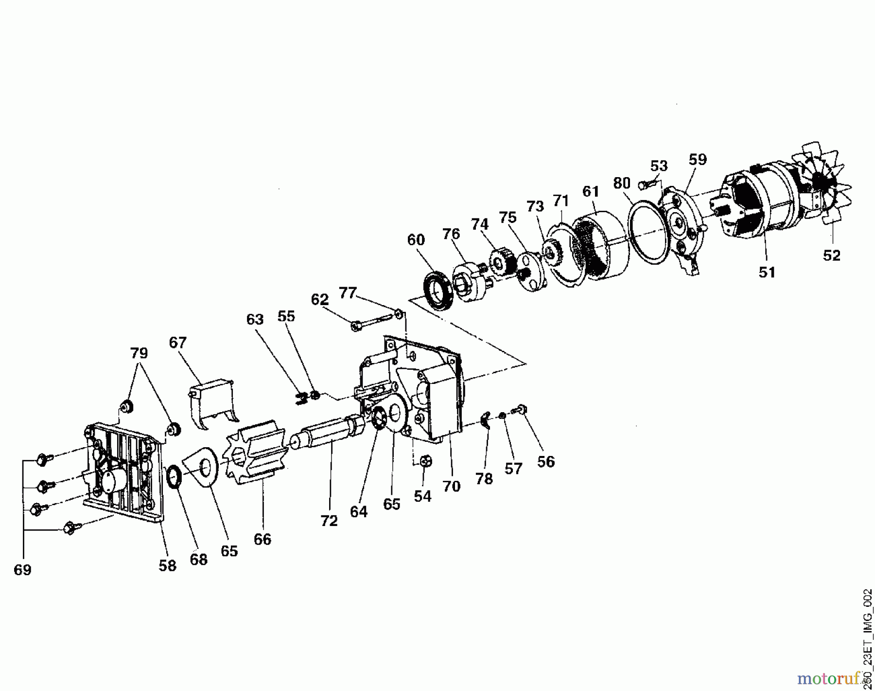  Viking Häcksler Elektro GE 22 L, GE 25 L B - Motor, Schneidwerk