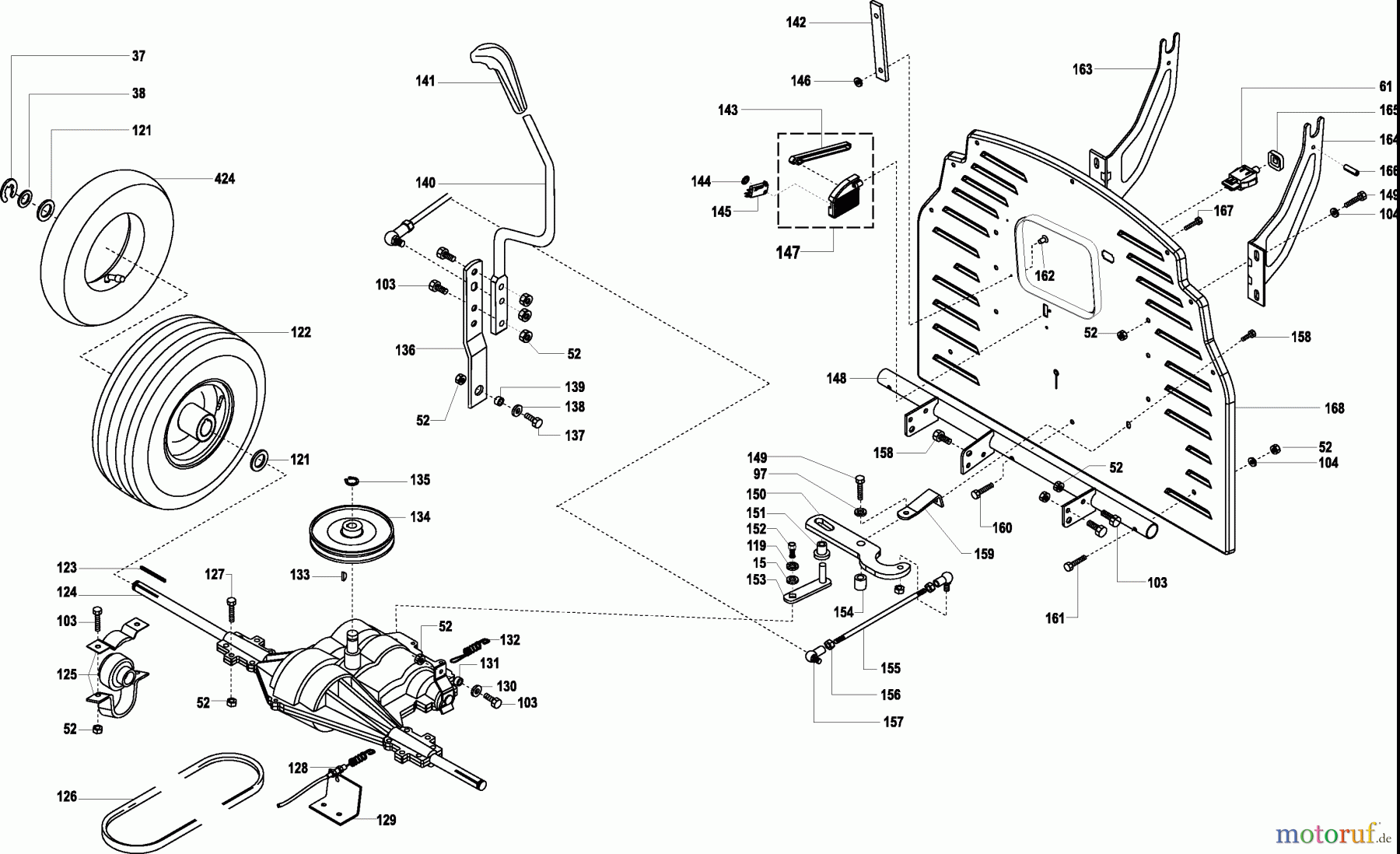  Dolmar Rasentraktoren TM-85.13 TM-85.13 (2002) 3  GETRIEBE, ANTRIEB