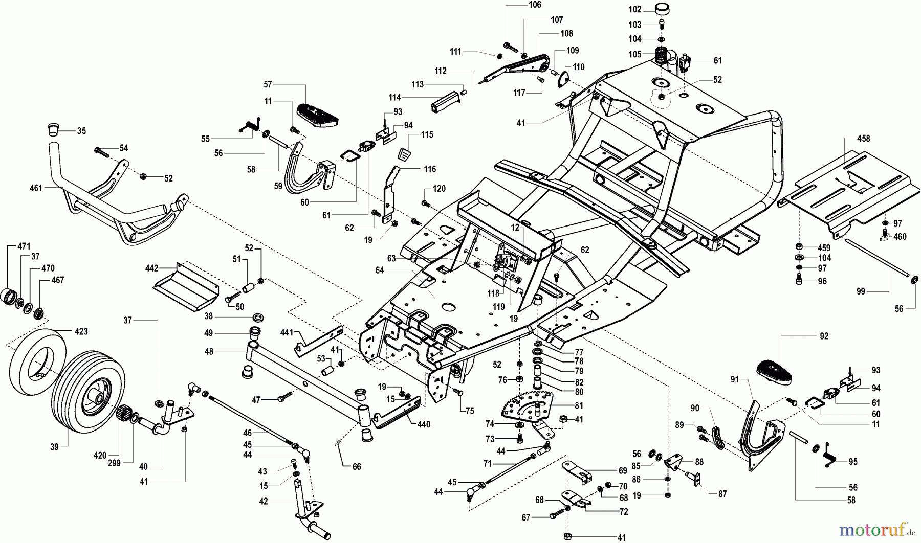 Dolmar Rasentraktoren TM-85.13 TM-85.13 (2004) 2 RAHMENSATZ