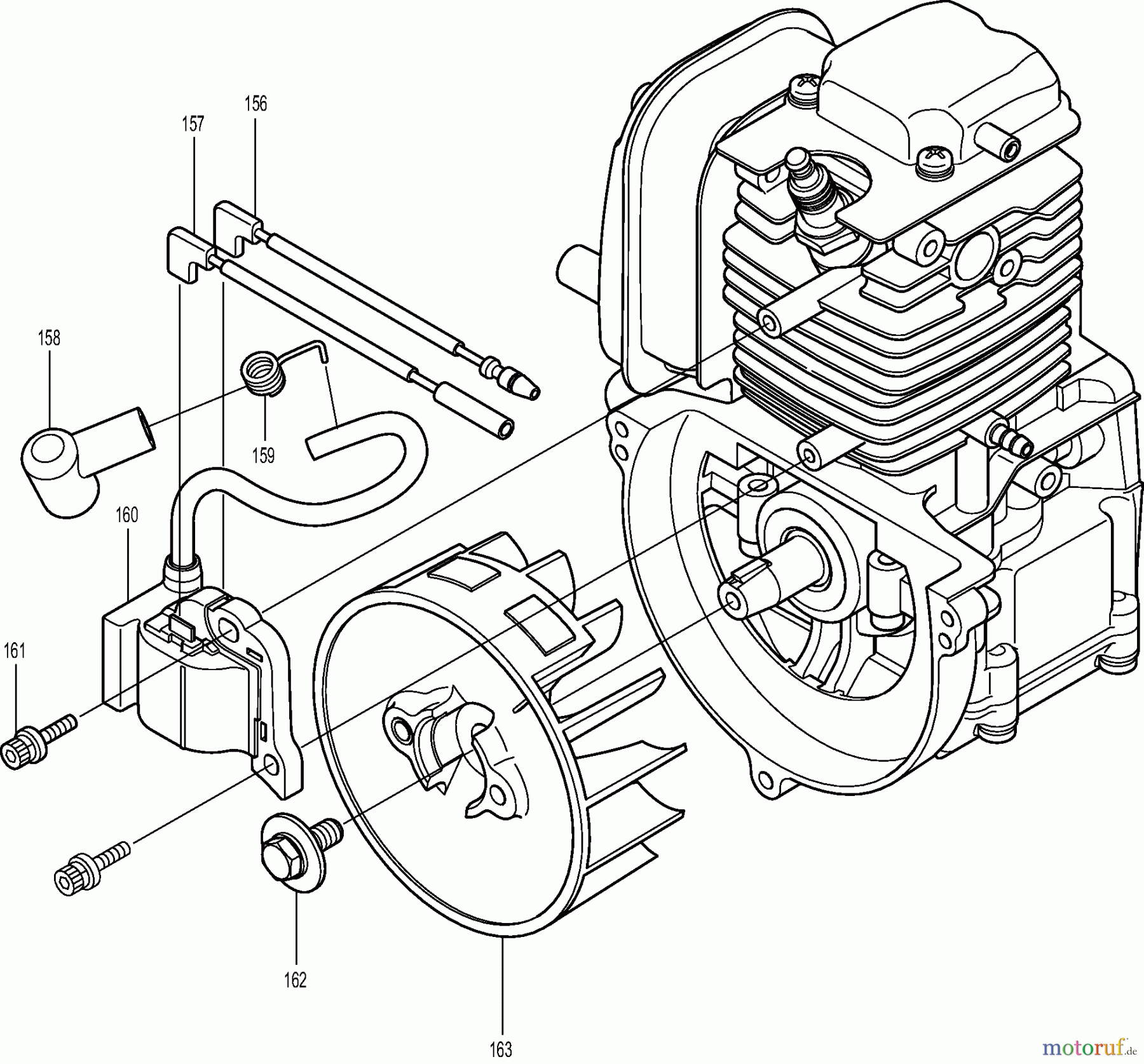 Dolmar Blasgeräte Benzin PB2524V 9 Zündung, Polrad