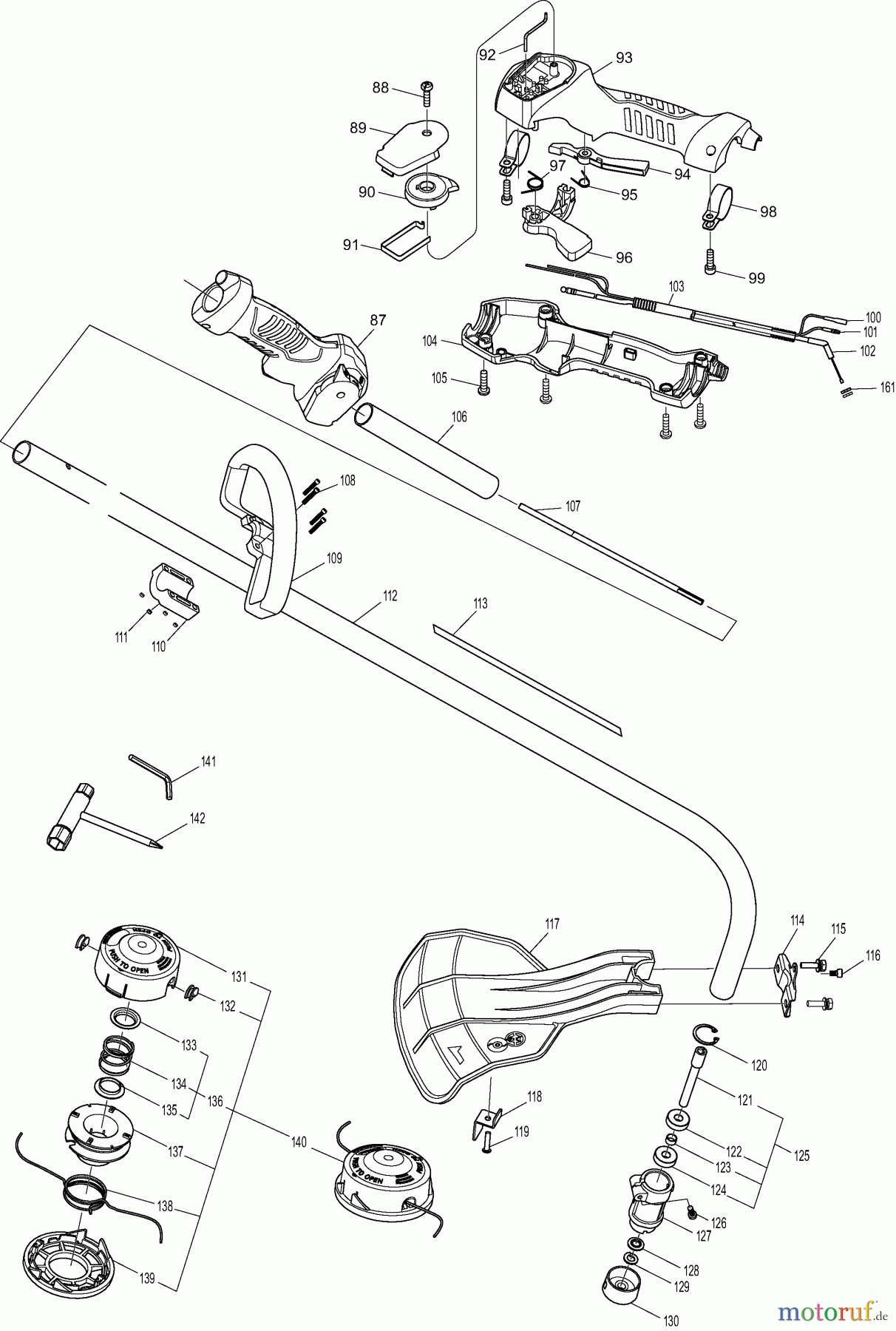  Dolmar Motorsensen & Trimmer Benzin 2-Takt LT27 3  Hauptrohr, Handgriff