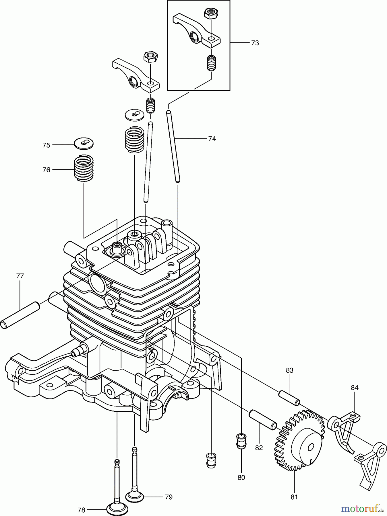 Dolmar Blasgeräte Benzin PB-250.4 V 4 Nockenrad, Ventile