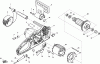 Dolmar Elektro Kettensäge ES-33 A Ersatzteile 1  Gehäuse links, Handschutz, Motor