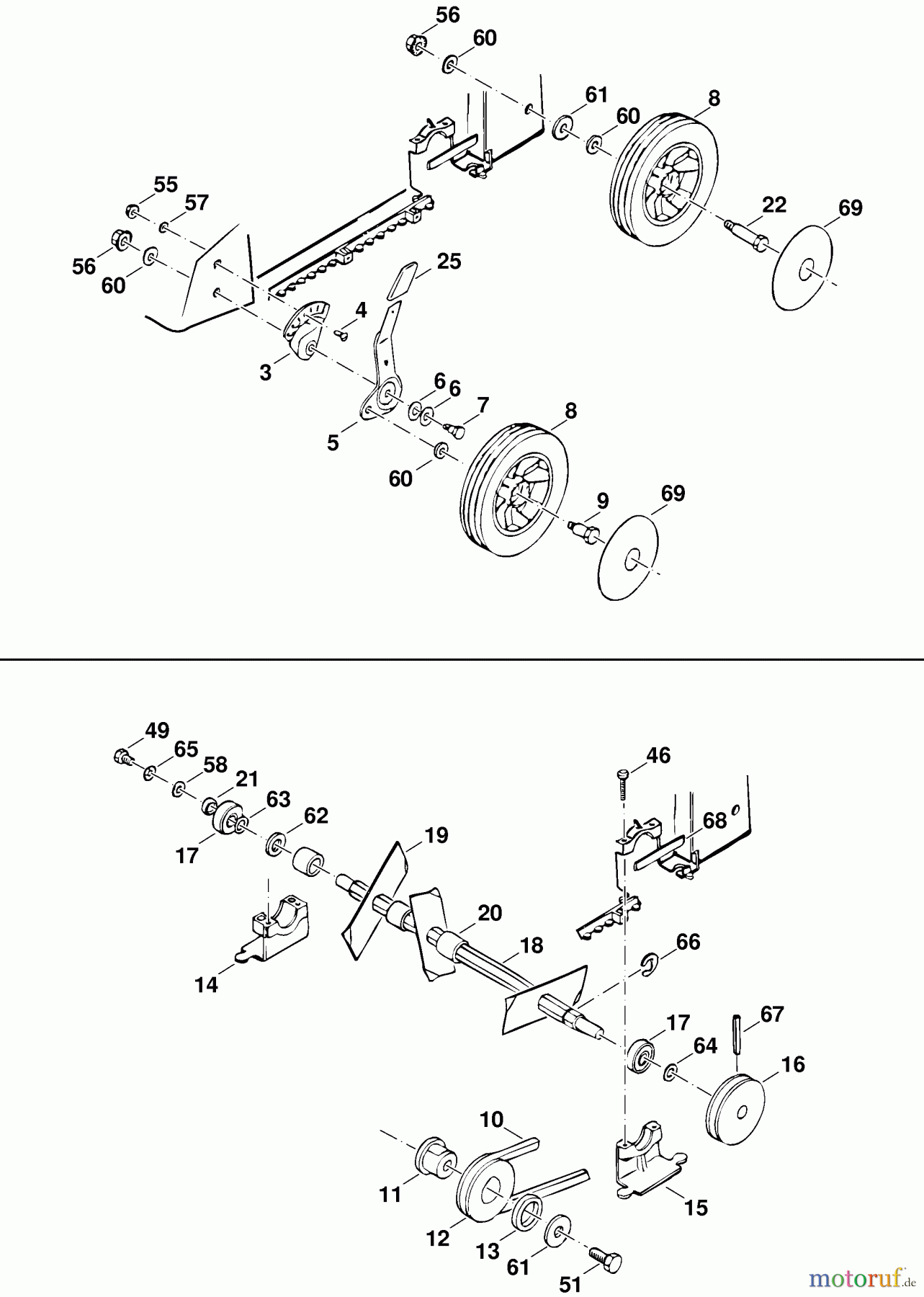  Dolmar Vertikutierer Elektro EV-3013 3  Räder, Fahrwerksverstellung, Messer