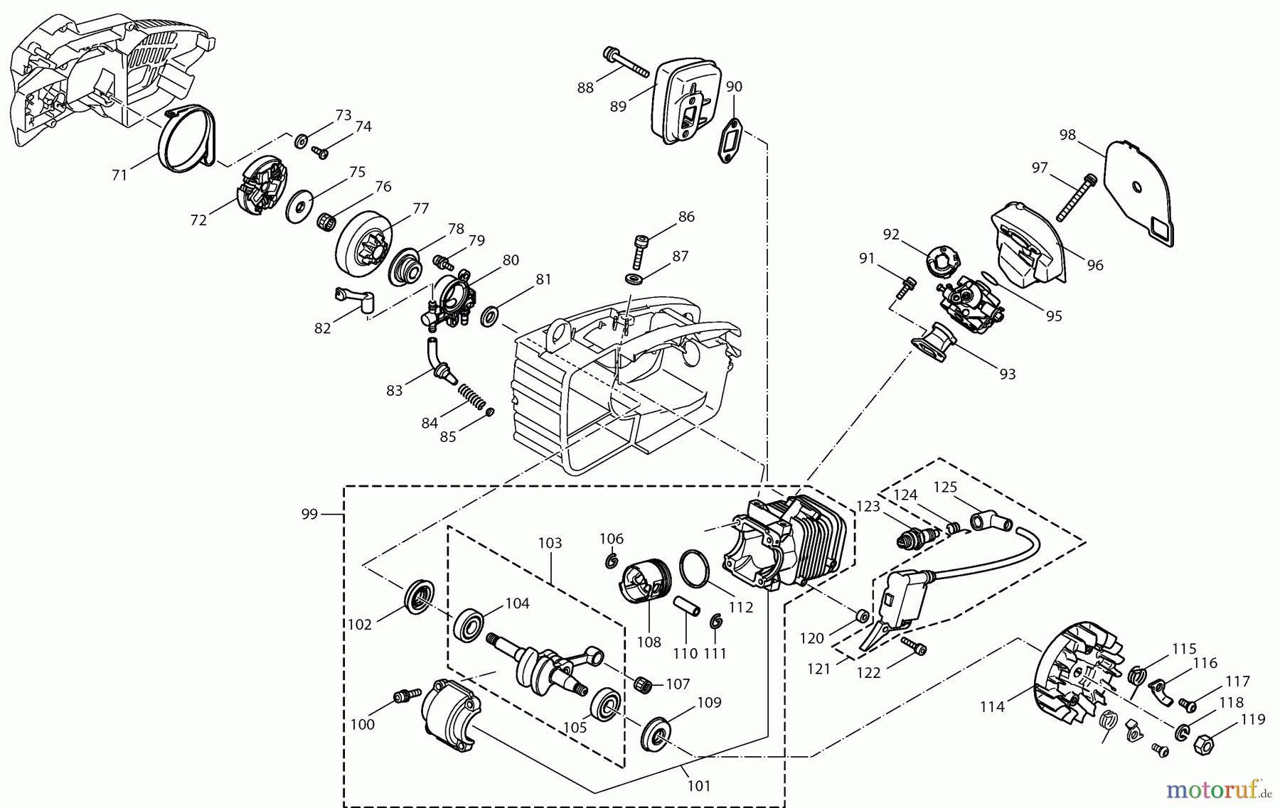 Dolmar Kettensägen Benzin Kettensäge PS-220 TH 2 Motor