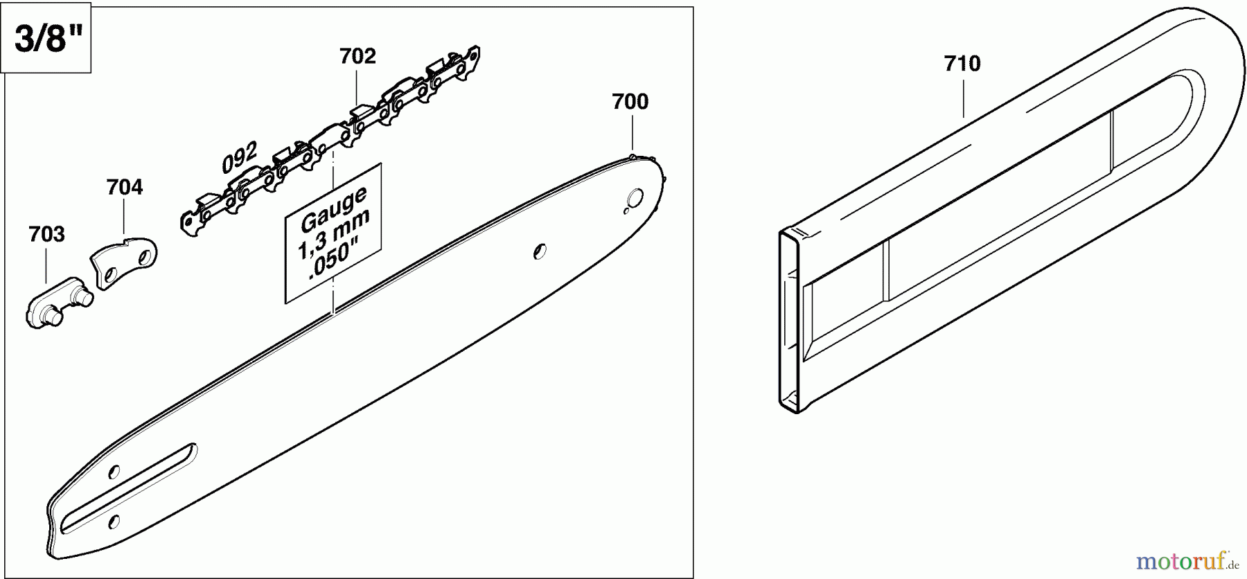 Dolmar Kettensägen Elektro Kettensäge ES-2135 A 5 Sägeschienen, Sägeketten, Werkzeug