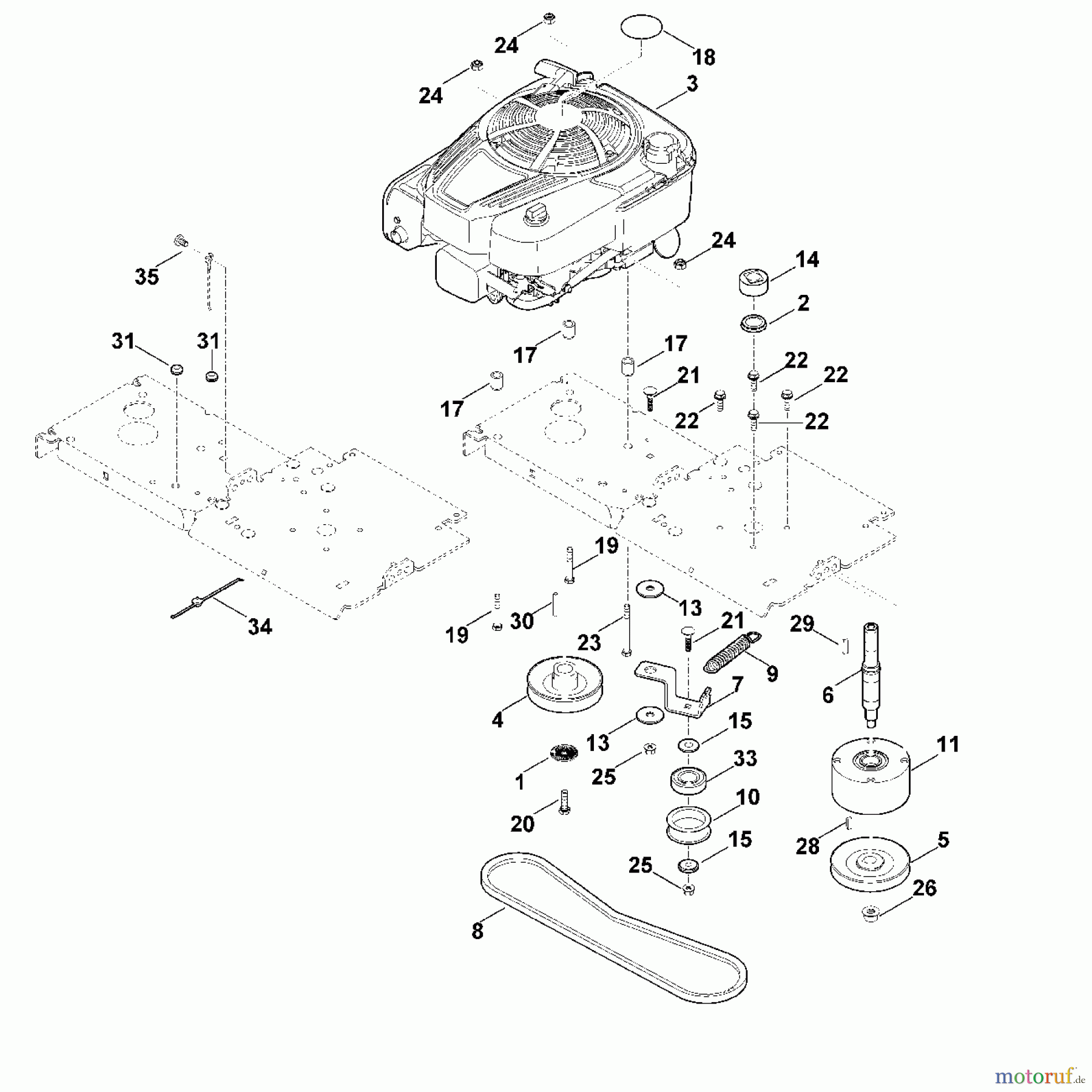  Viking Häcksler Benzin GB 460 C - Motor, Antrieb