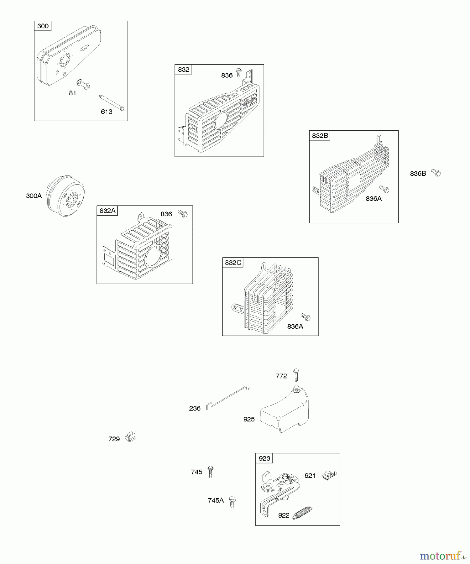 Viking Motoren B & S 10. . . 10D902-0132-B1 C - Bremse, Auslasssystem