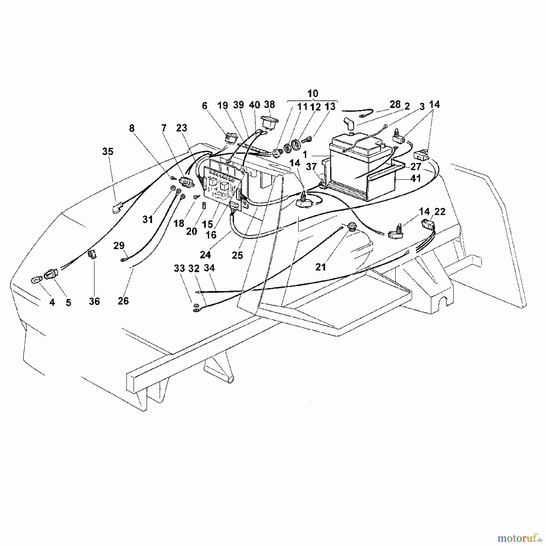  Viking Aufsitzmäher Aufsitzmäher MT 740 Modell 1999, 2000 L - Elektrische Bauteile