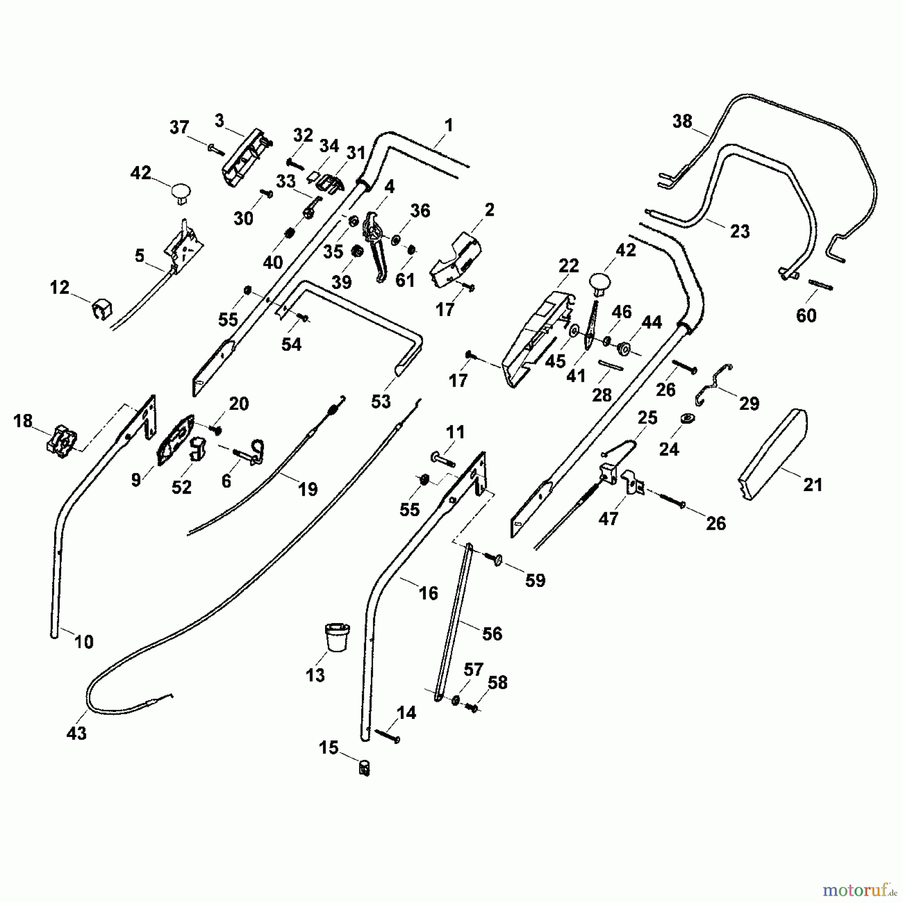  Viking Rasenmäher Benzinrasenmäher MB 555 KS A - Lenker