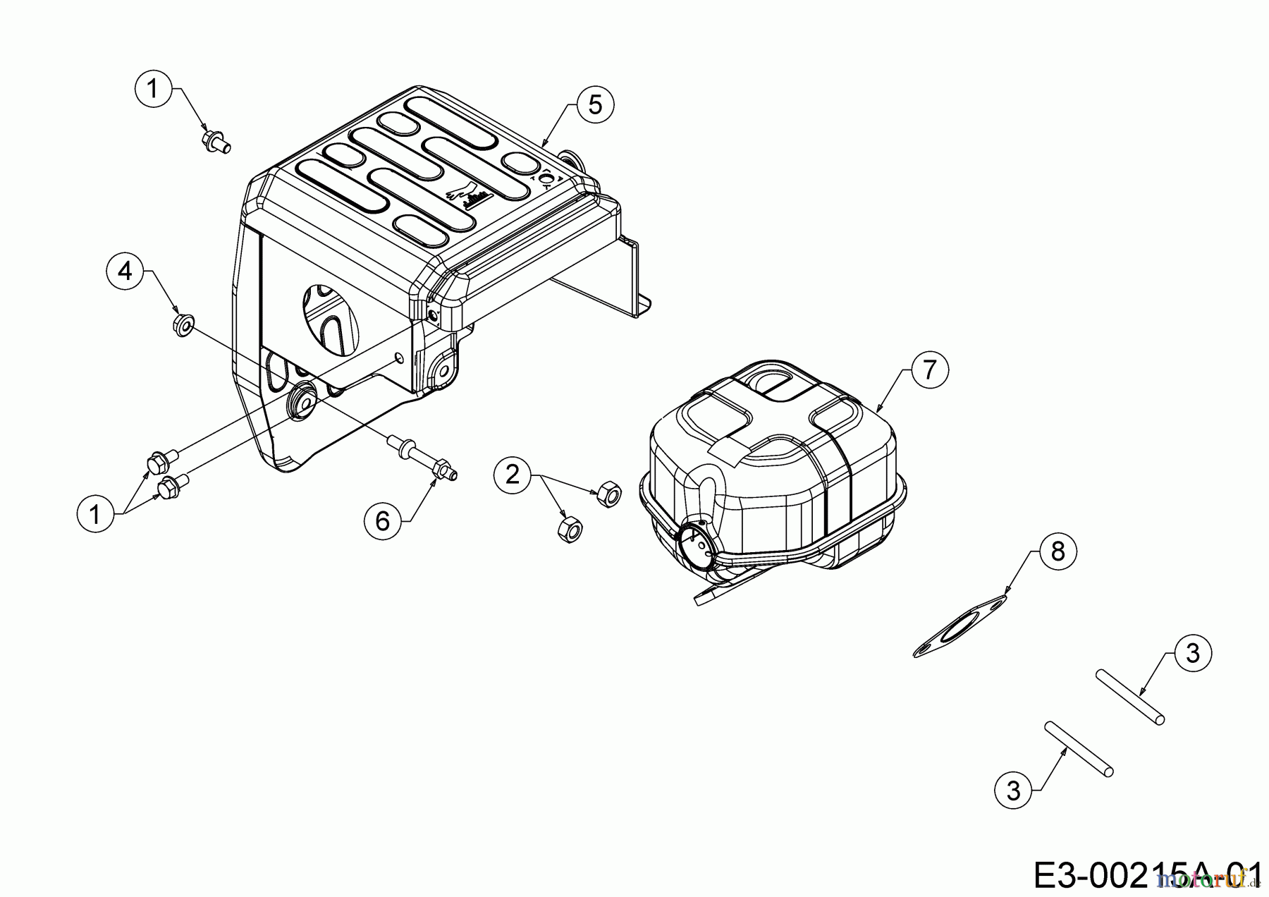  MTD-Motoren Horizontal 675-SH 752Z675-SH  (2019) Auspuff