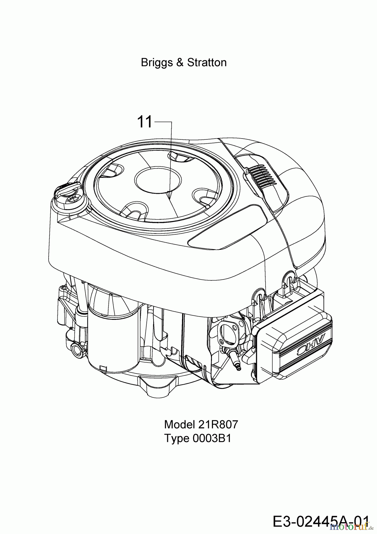  MTD Rasentraktoren Smart RE 130 H 13HH71KE600  (2019) Motor Briggs & Stratton