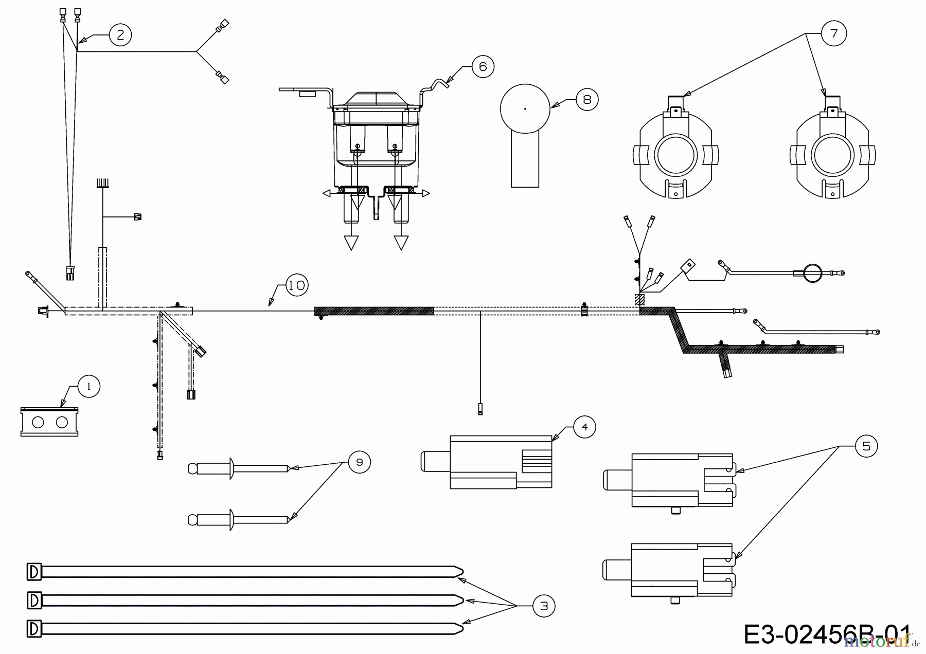  MTD Rasentraktoren ANTHRACITE POWER 92 13BM71KE676  (2020) Elektroteile