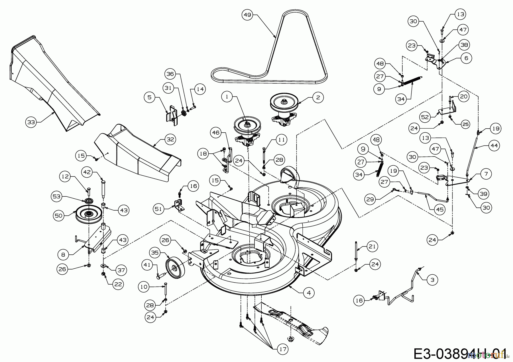  MTD Rasentraktoren Smart RN 145 13IM76KN600  (2019) Mähwerk N (41