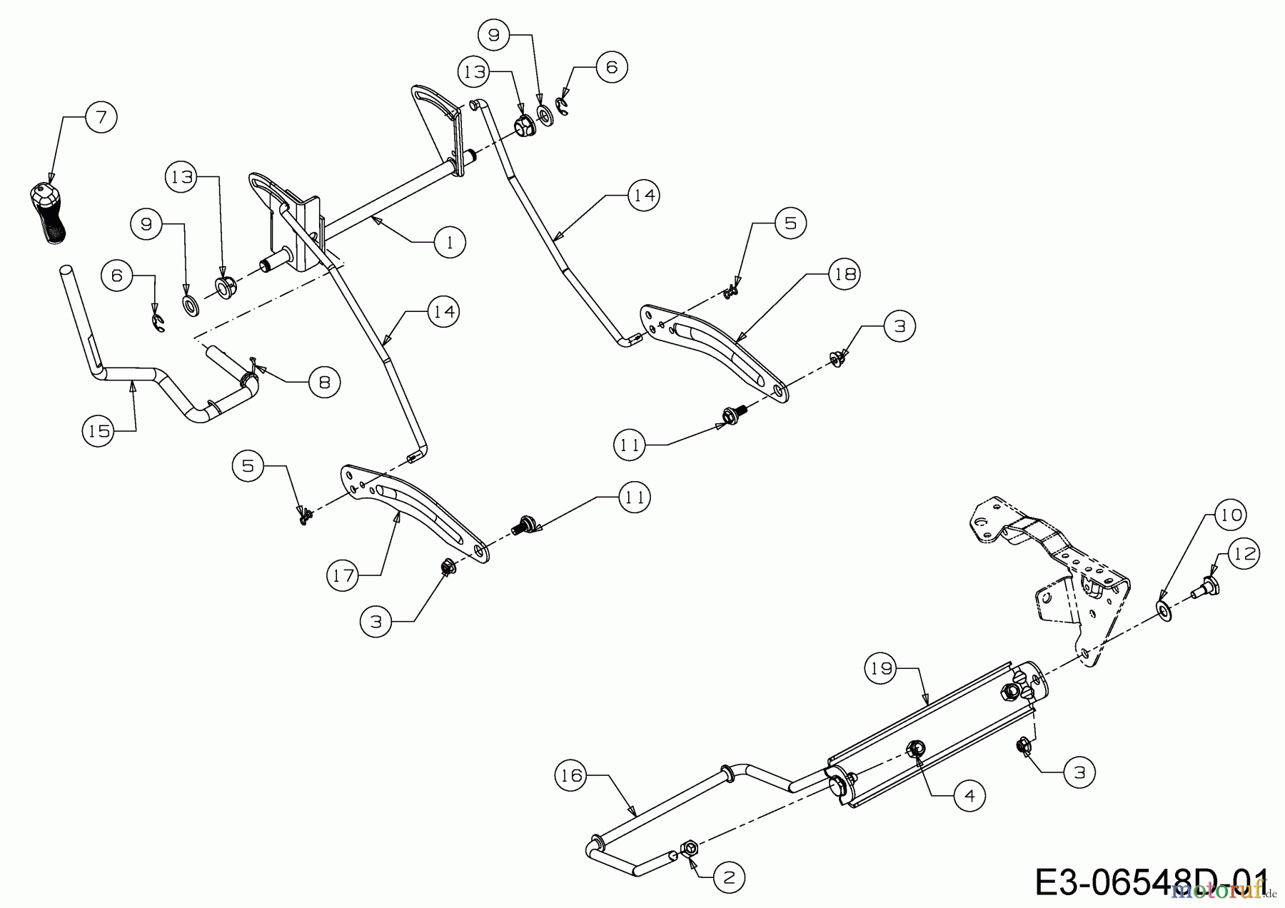  MTD Rasentraktoren Smart RN 145 13A876KN600  (2020) Mähwerksaushebung