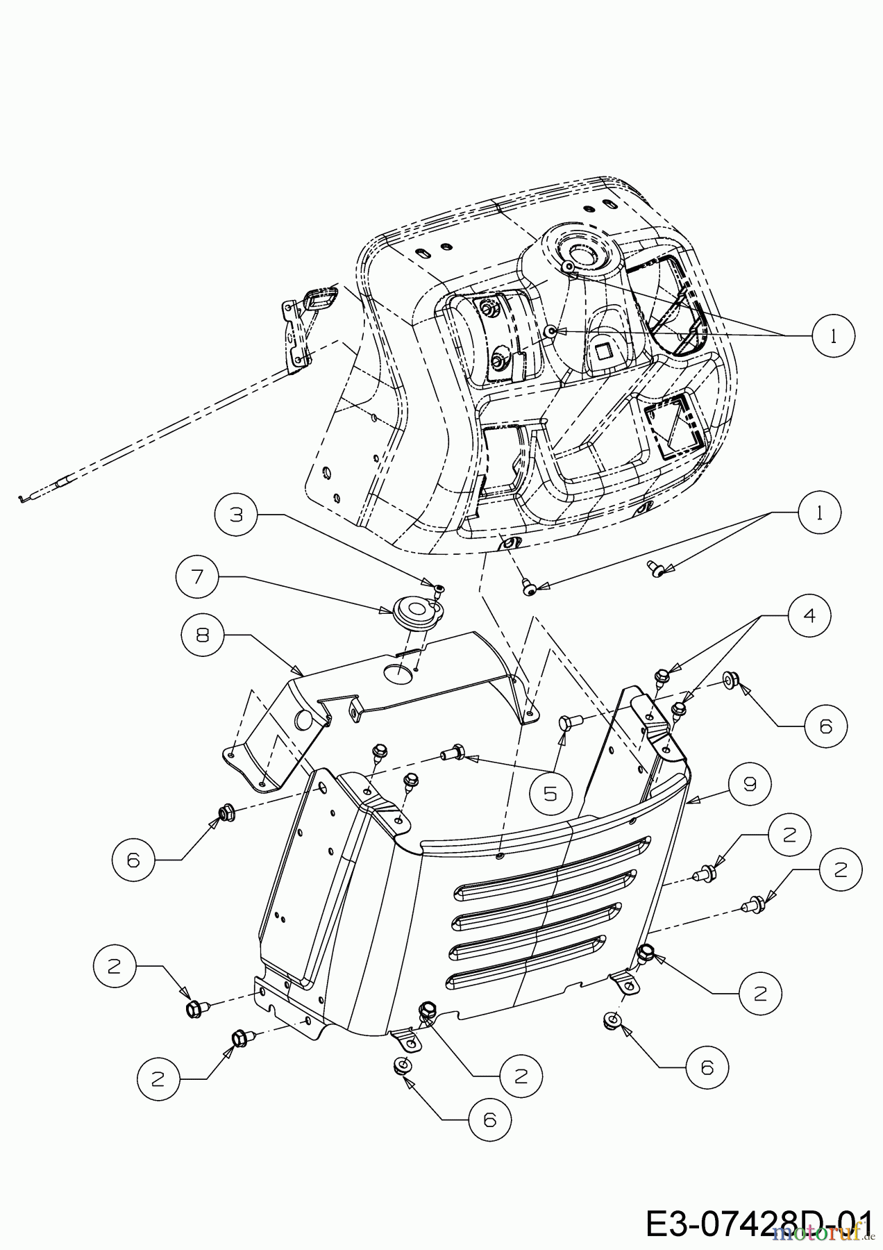  B Power Rasentraktoren BT 145-96 LH 13IM79KF648   (2019) Armaturenbrett