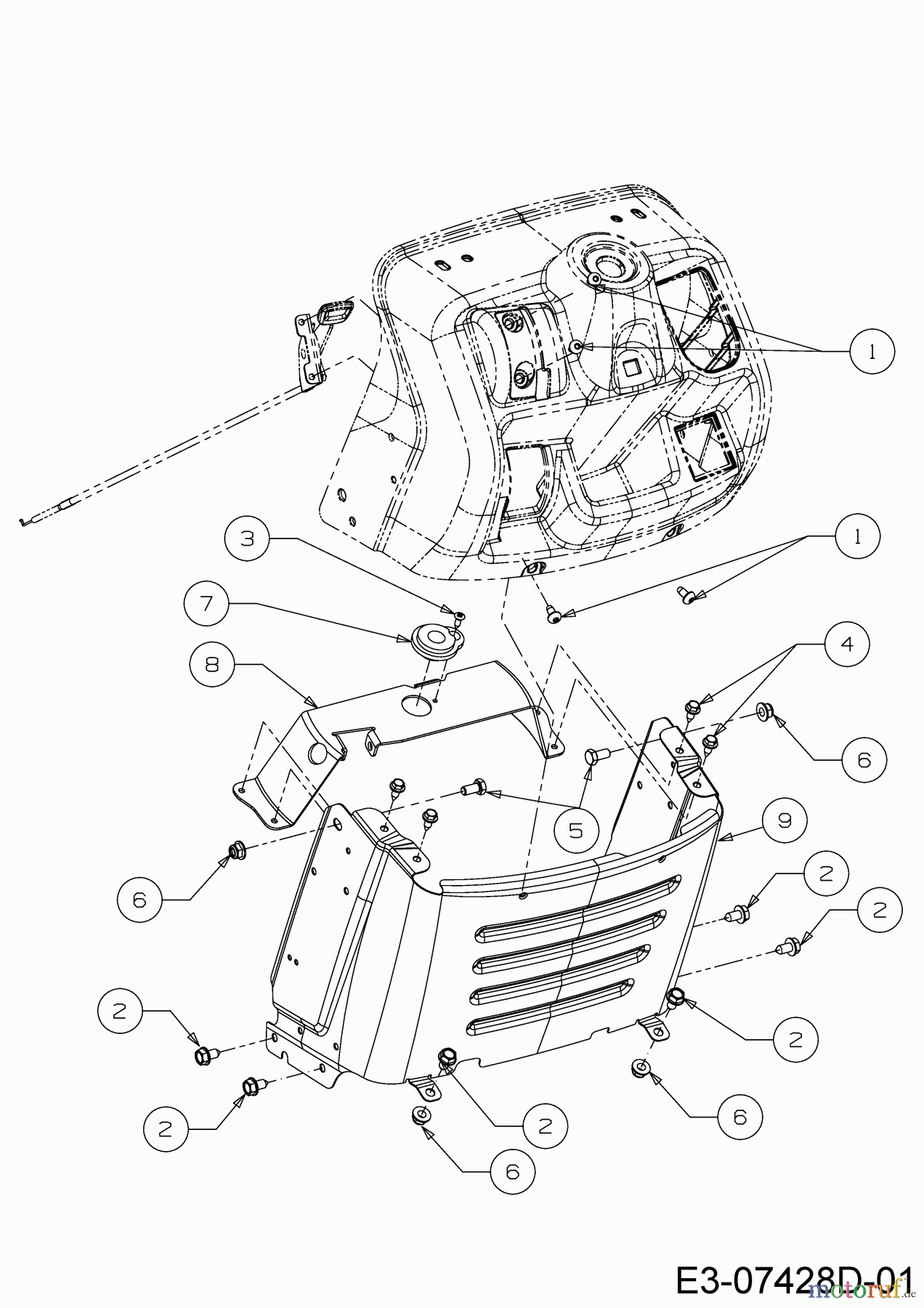  Riwall Rasentraktoren RLT 92 T 13AB765E623  (2019) Armaturenbrett