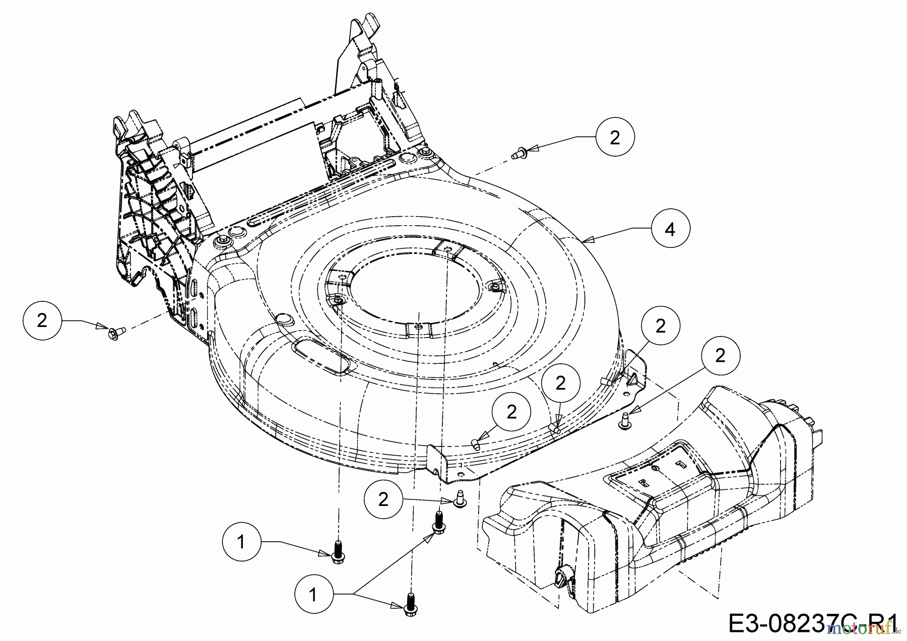  MTD Motormäher mit Antrieb SP 53 HWK 12C-PD7D600  (2019) Mähwerksgehäuse