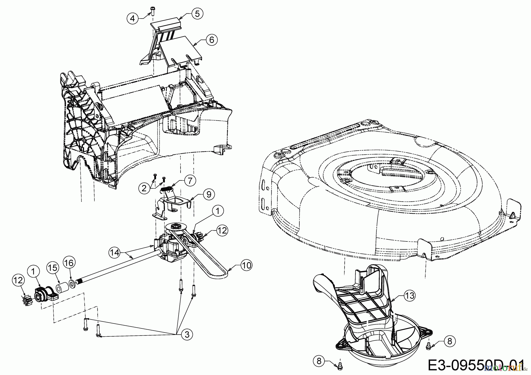  MTD Motormäher mit Antrieb Smart 53 SPOHW 12A-PBJ6600 (2020) Getriebe, Keilriemen