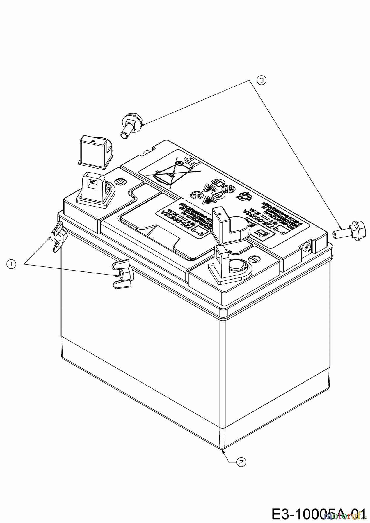  Hanseatic Rasentraktoren 92-116 T 13A2763E621  (2019) Batterie