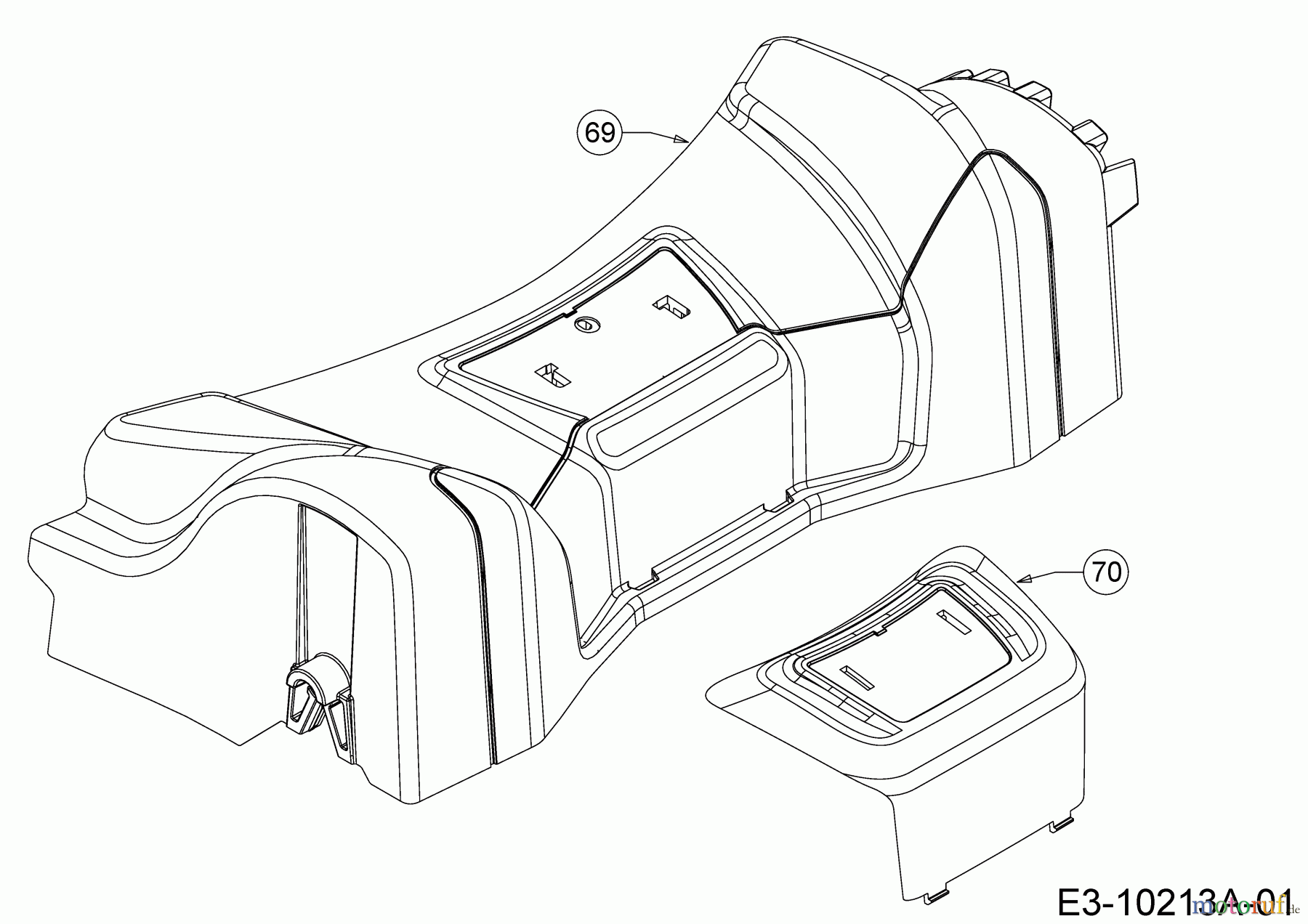  MTD Motormäher mit Antrieb BE 53 HWBIS 12BEPD7E676 (2019) Abdeckung Vorderachse