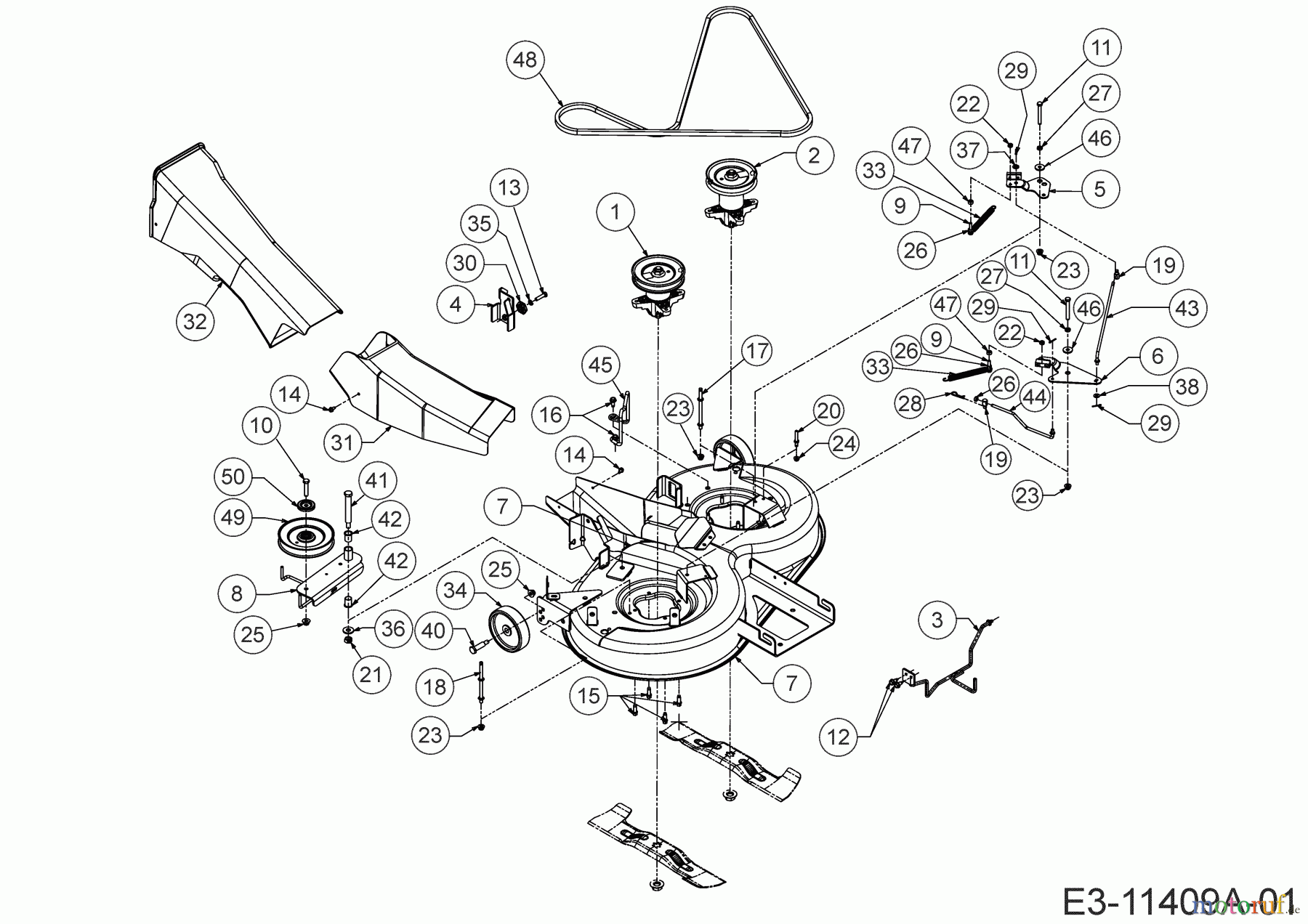  Helington Rasentraktoren H 92 H 13A871KE686  (2020) Mähwerk E (36