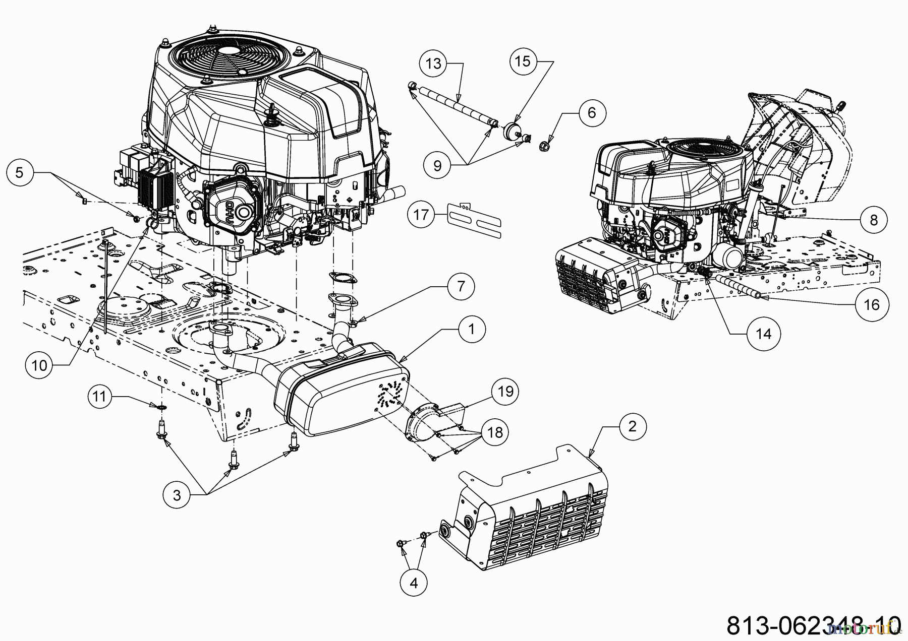  Troy-Bilt Rasentraktoren HORSE 105T-R 13AJ71BN609 (2023) Motorzubehör