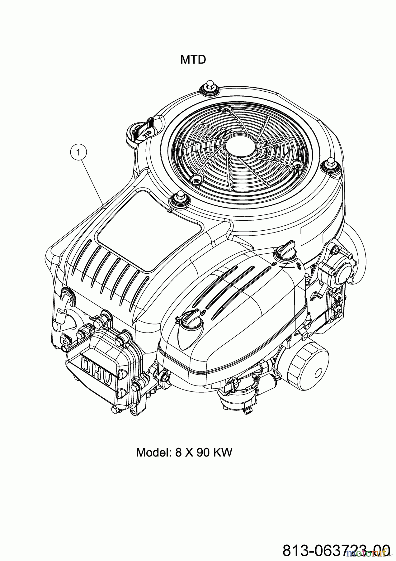  Gartenland Rasentraktoren GL 17,5-95 H 13C8A1KB640 (2022) Motor MTD