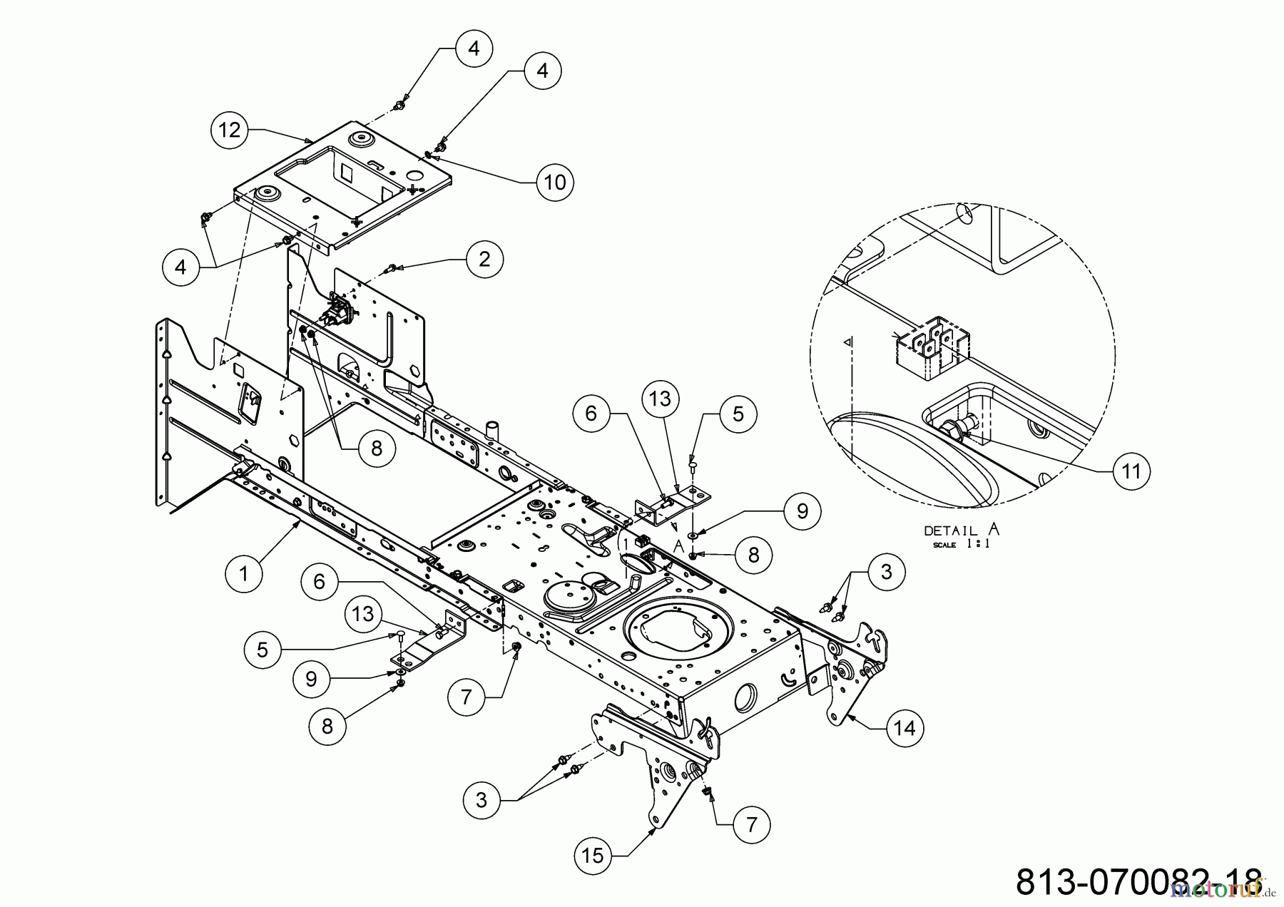  Troy-Bilt Rasentraktoren PONY 92T-R SELECT 13A777BE609 (2024) Rahmen