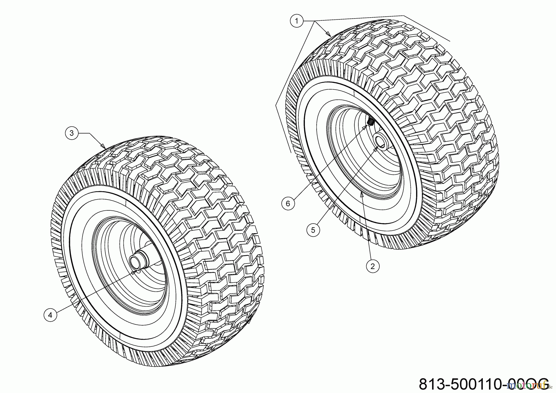 MTD Rasentraktoren Smart RE 130 H 13B771KE600 (2021) Räder vorne 13x5