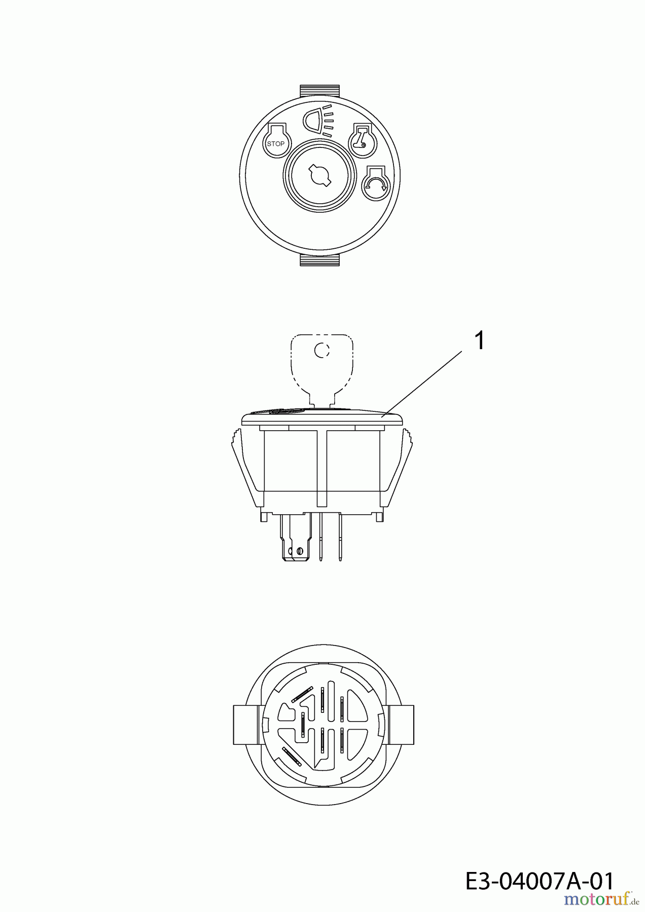  MTD Rasentraktoren MTD 76 13B7765C600 (2021) Zündschloss